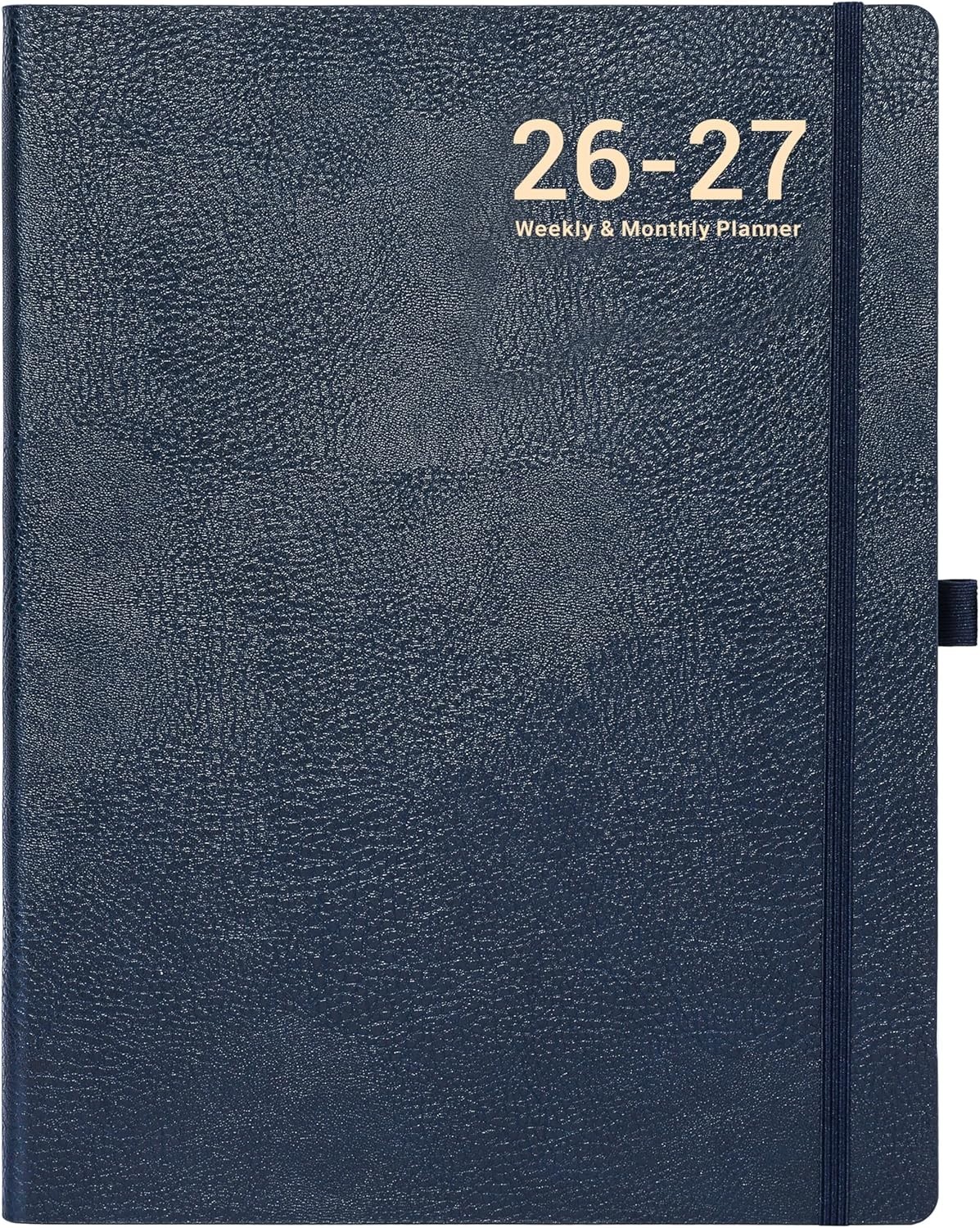 2026 2027 Monthly Weekly Planner Blue Flexible Cover Notebook with Notes Pages