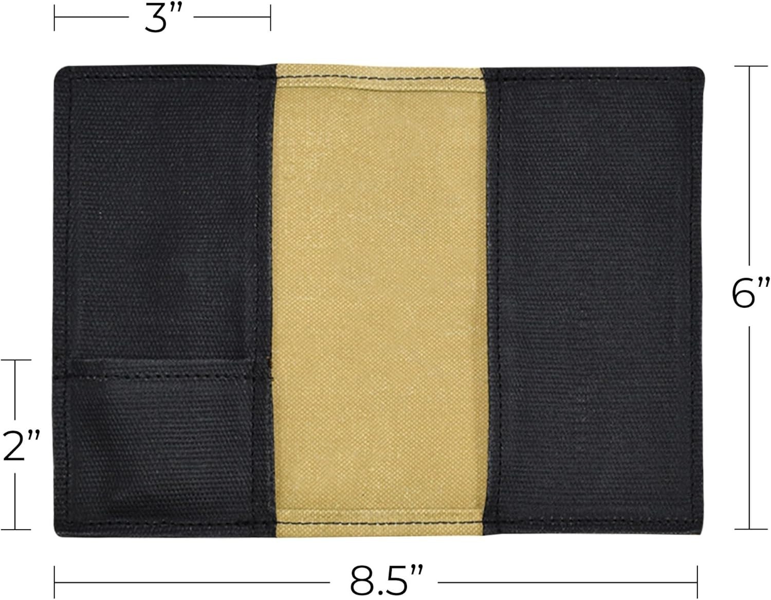 Waxed Canvas Field Notes Cover, Wallet Case 3.5 x 5.5 in. Journal Cover with …