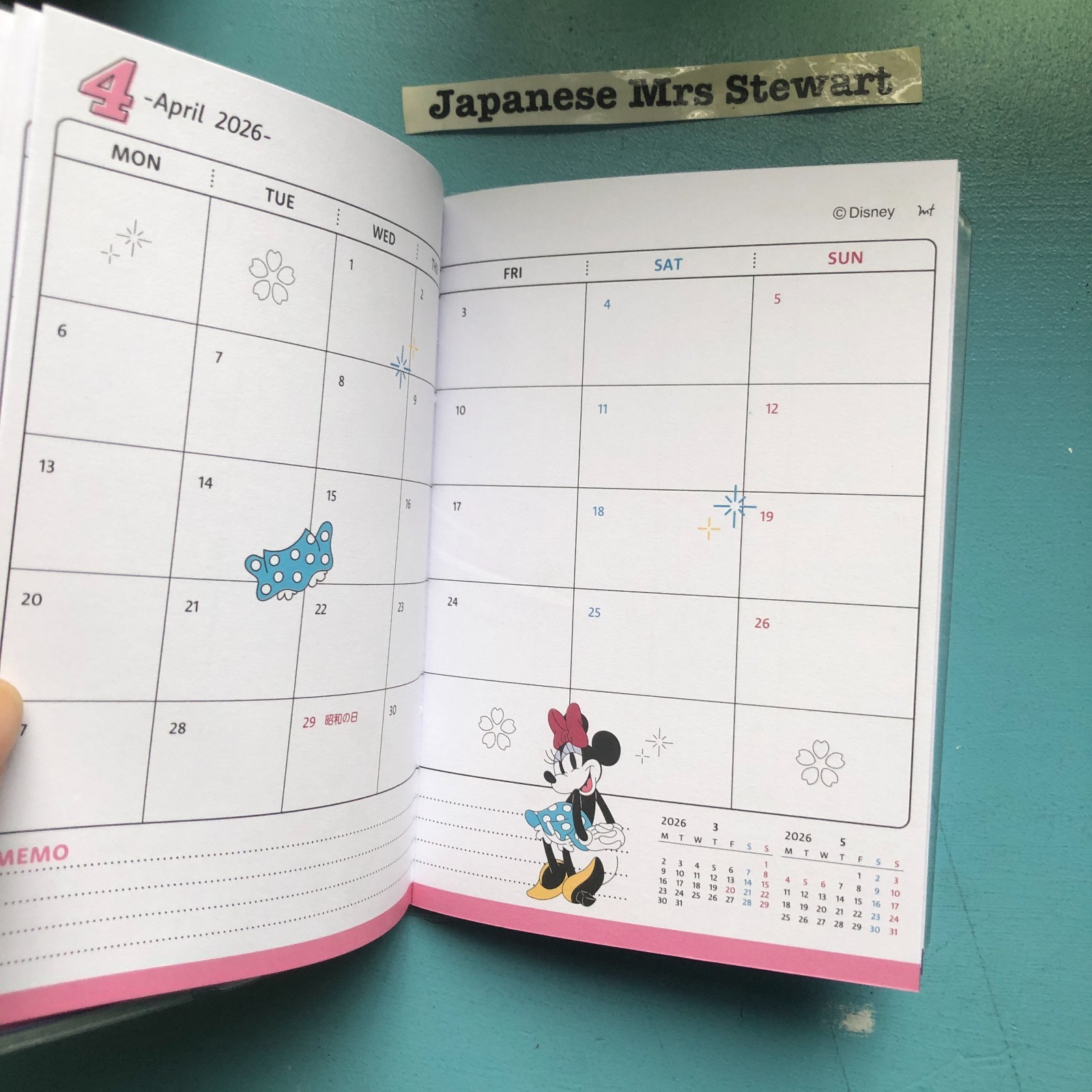 Mickey Mouse & Minnie 2026 Monthly Planner Schedule Book A6 DEC 25 – JAN 27