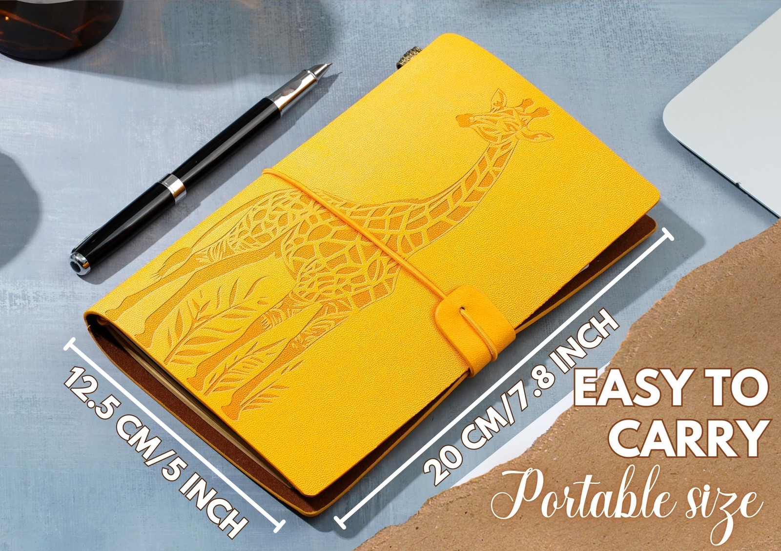 InnoBeta Giraffe Gifts Journal for Lover – 7.8″x5″ 7.8”x 5”, Yellow