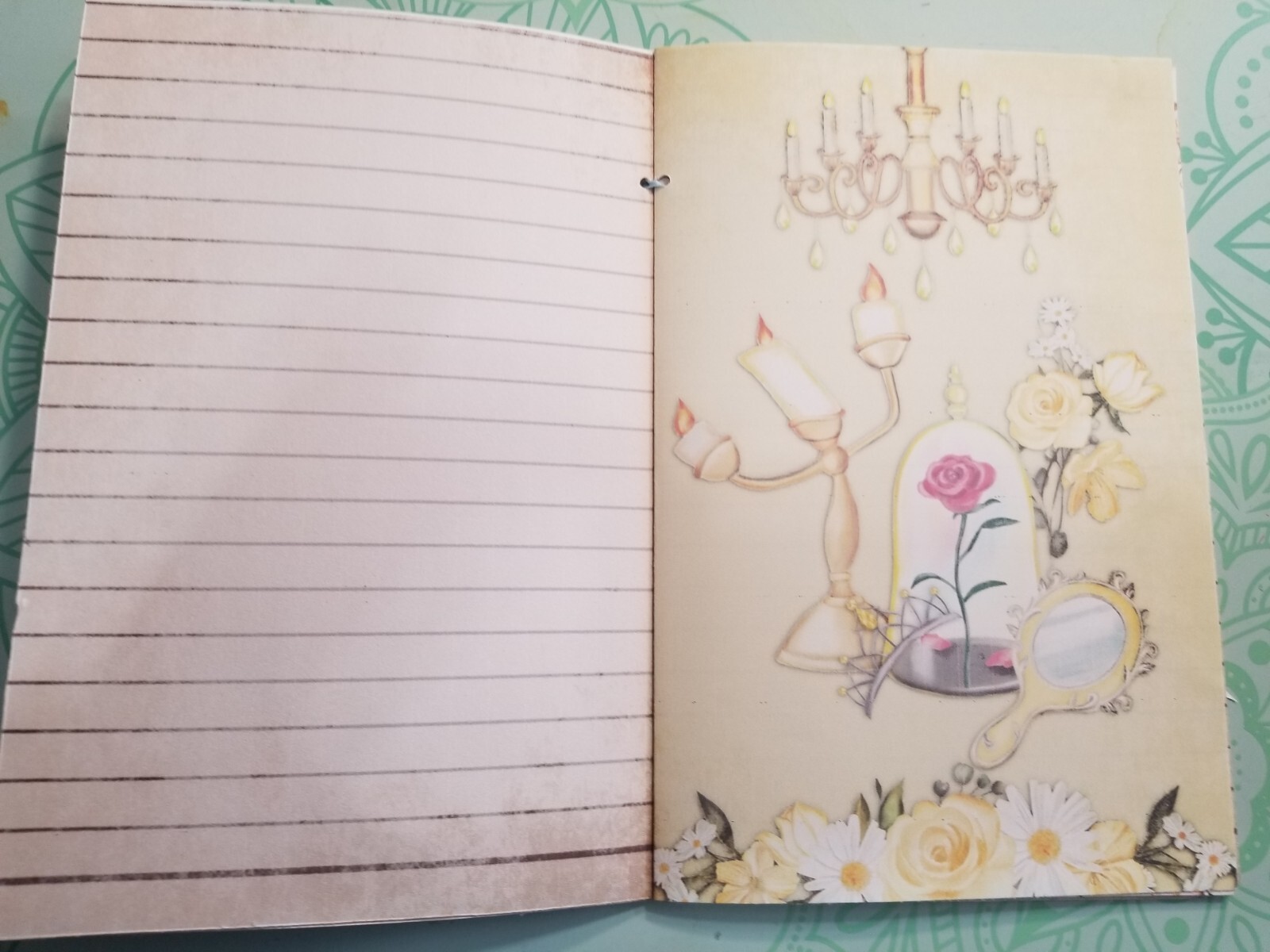 Junk Journal Blank Booklet “PRINCESS TALES” HANDMADE LG 8.5″x5.5″ 40pg