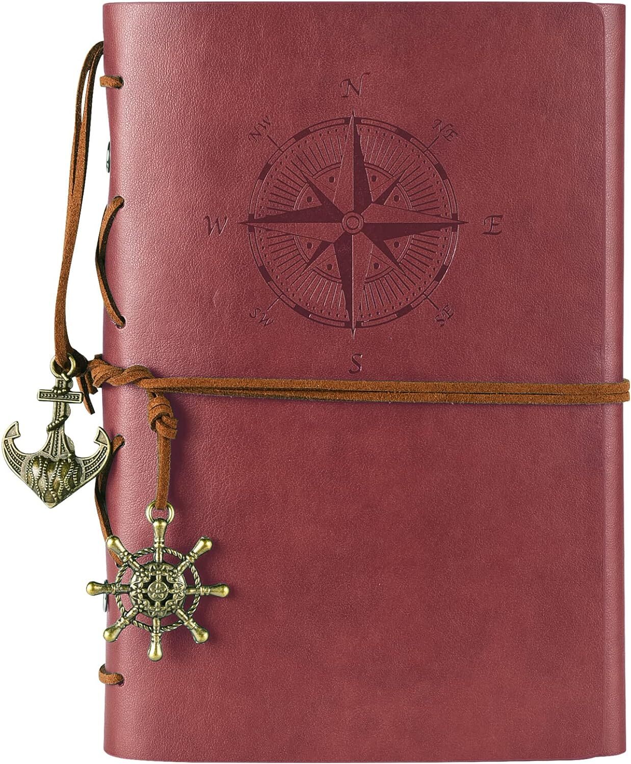 Leather Journal Refillable, MALEDEN Premium Spiral Notebook Classic Binder