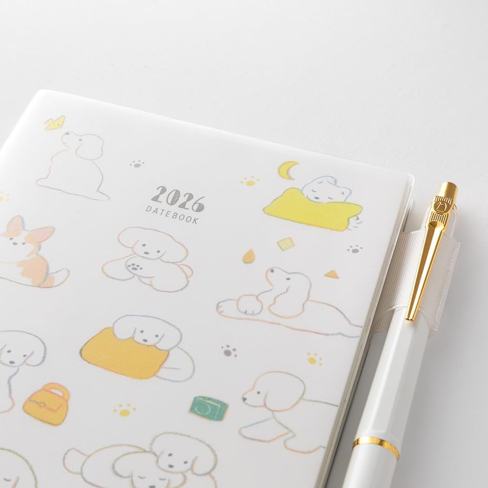 DESIGNPHIL MIDORI Planner 2026 A6 Weekly Dog Pattern