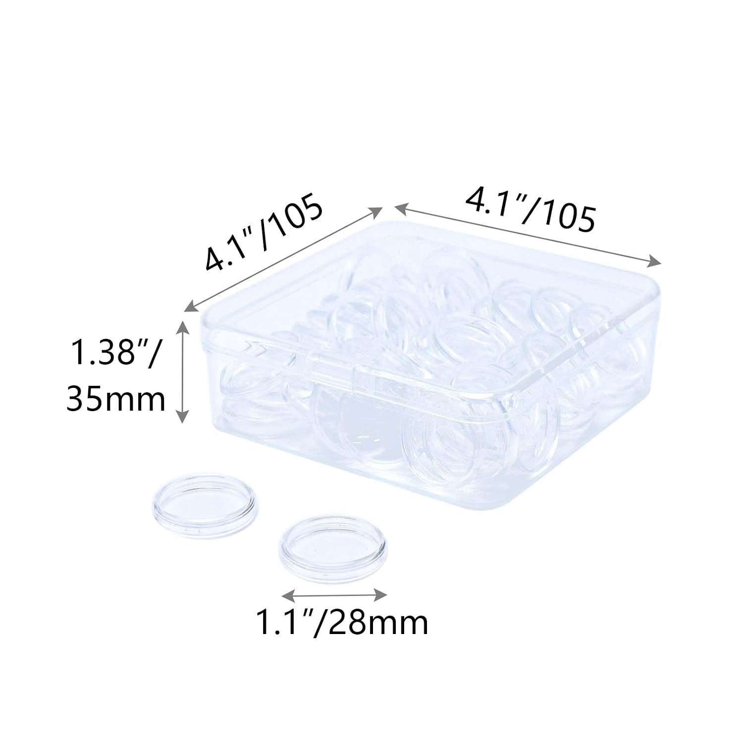 Clear 1.1″ Expansion Discbound Planner Discs Mushroom Bin 50 Pack Expansion