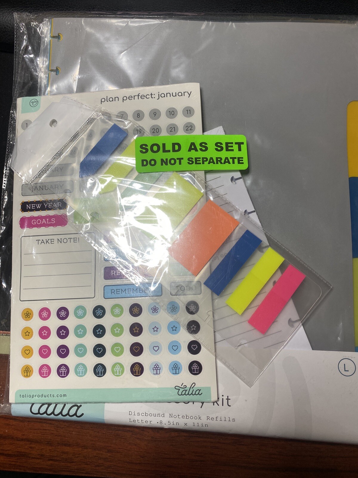 Talia Discbound Notebook Refills (Letter (8.5in x 11in), xAccessory Kit)