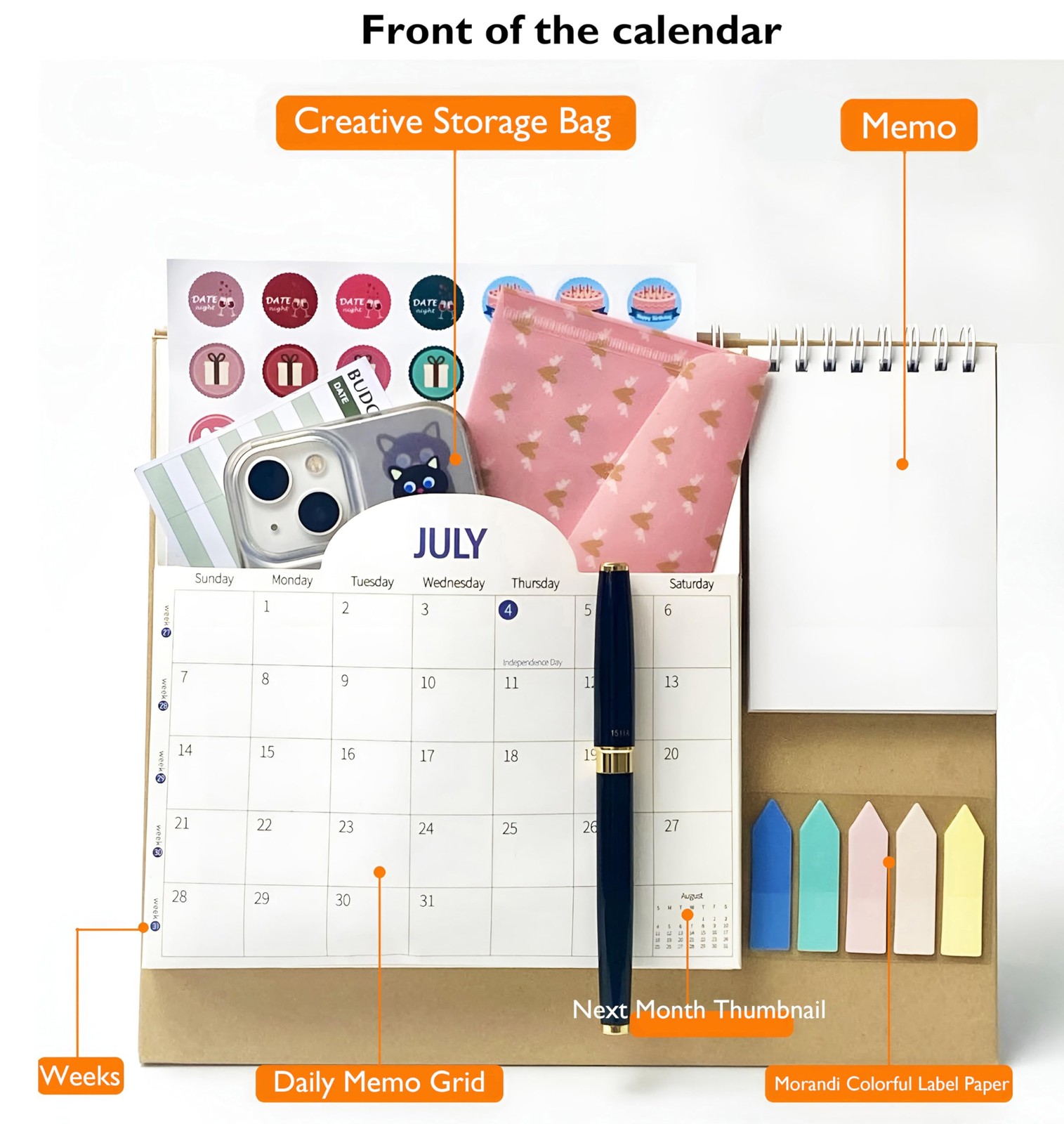 2026 Desk Calendar,12 Month Calendar,17″ x 12″,January 2026 Calendar
