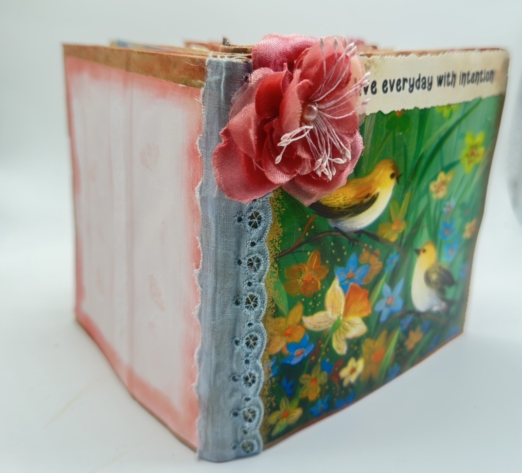 Hand Made Junk Journal Live Everyday With Intention. Medium Is Brown Paper Bags