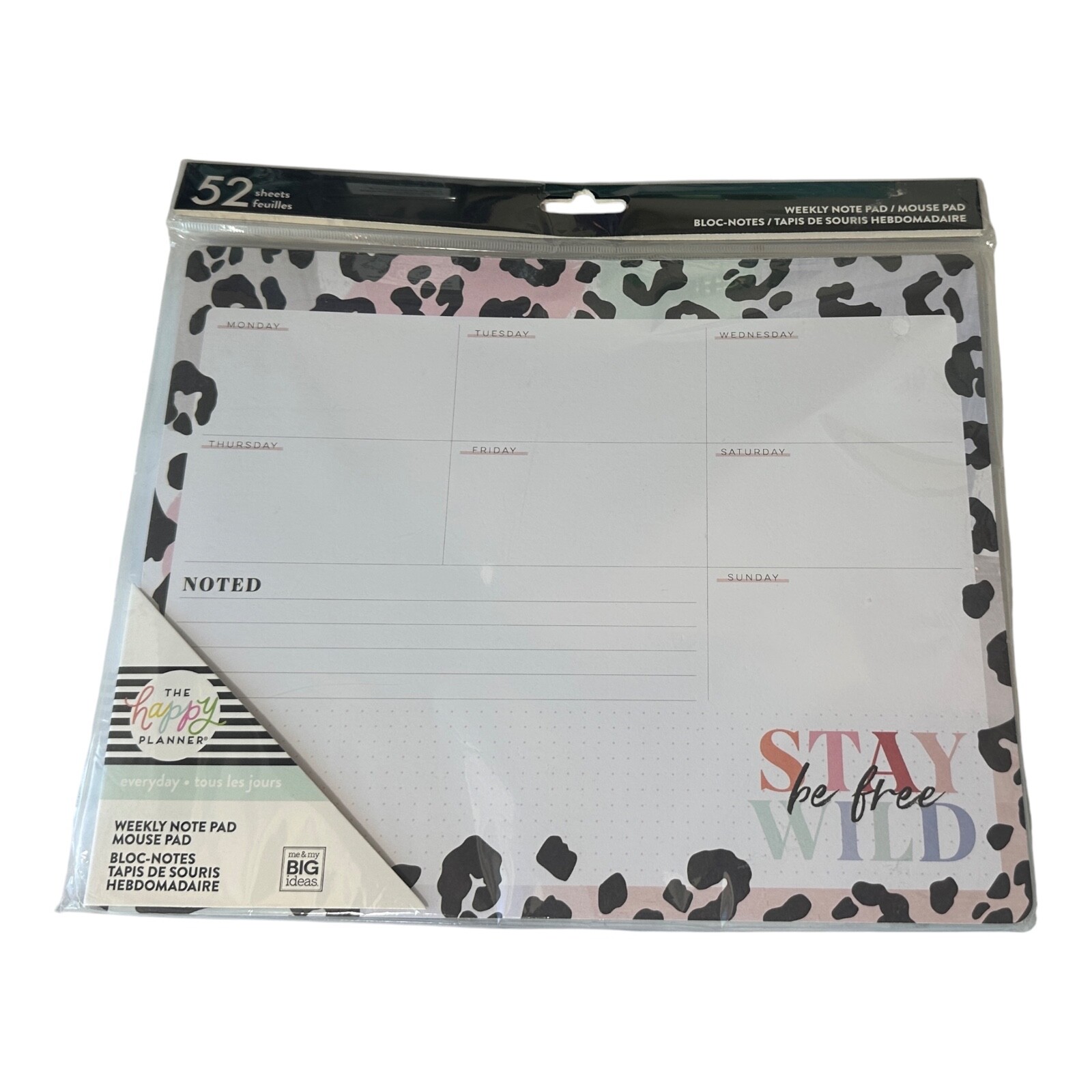 Happy Planner Colorful Leopard Weekly Note Pad / Mouse Pad