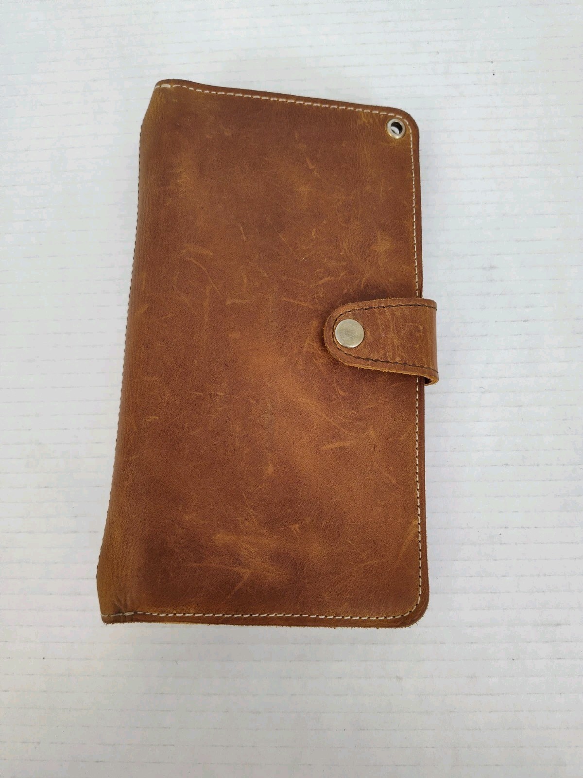 Planner Perfect Travelers Notebook Brown Leather w Card Holders/Zippered Pocket