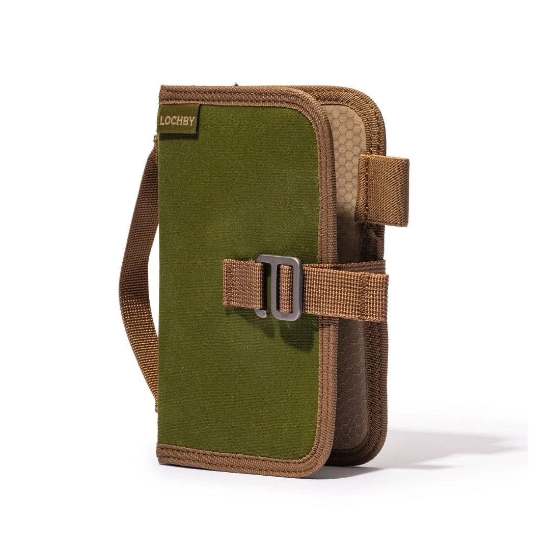 Lochby Mini Field Journal Olive Green | Water Resistant Wax Canvas Cover