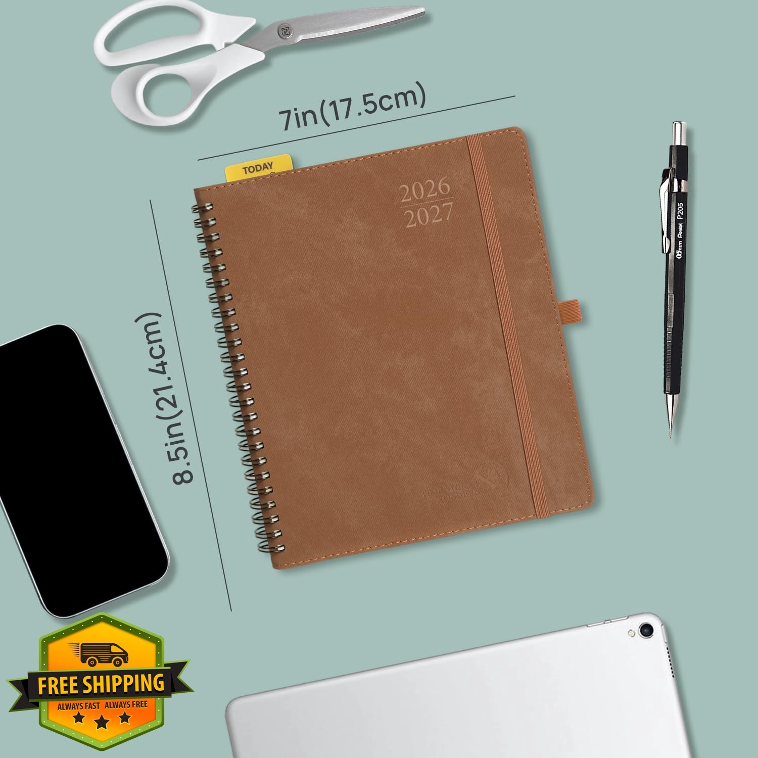 POPRUN Brown Weekly Planner Jul26-Jun27