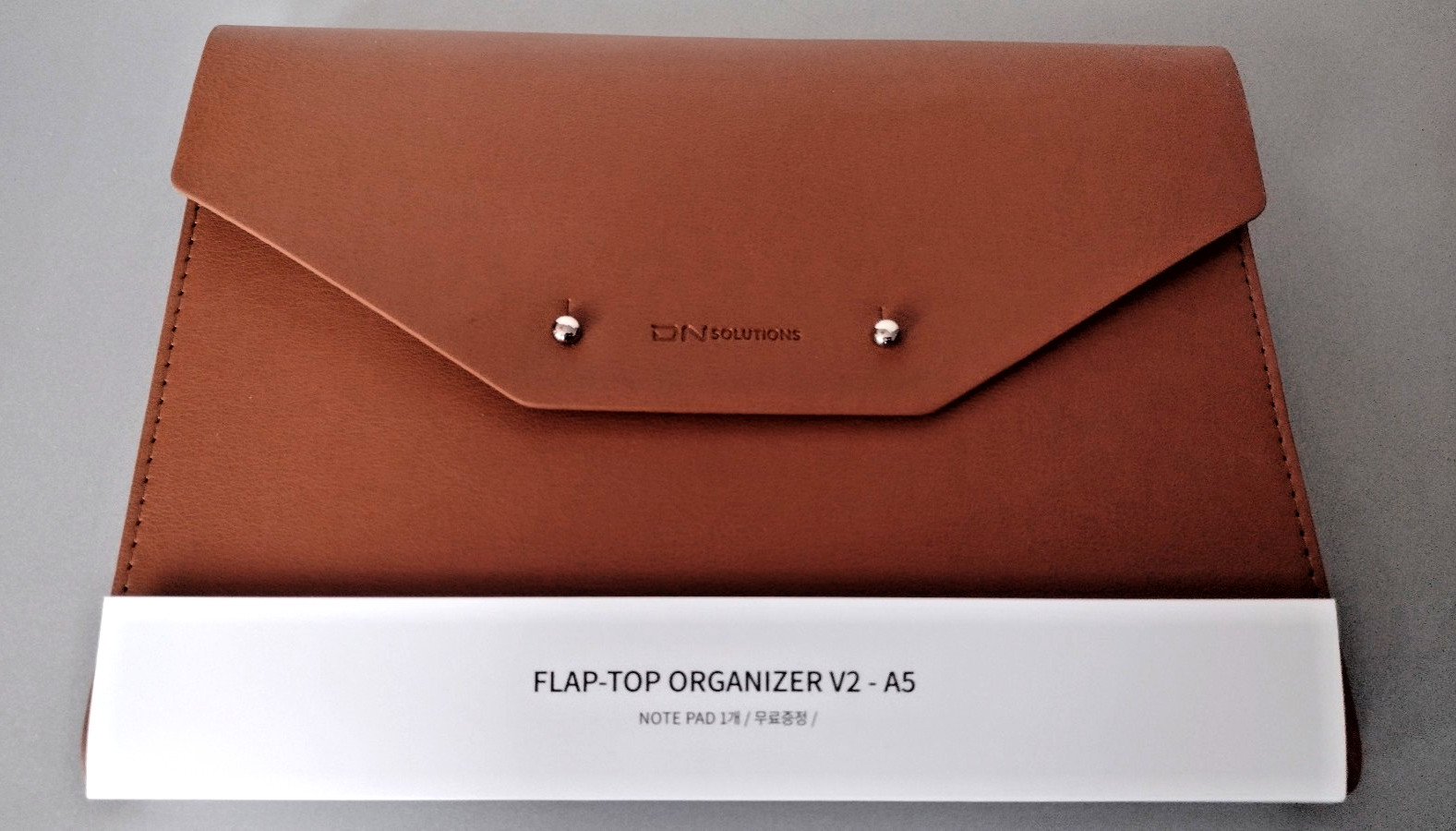 Flat Top A5 Synthetic Leather Tan Organizer Funnymade