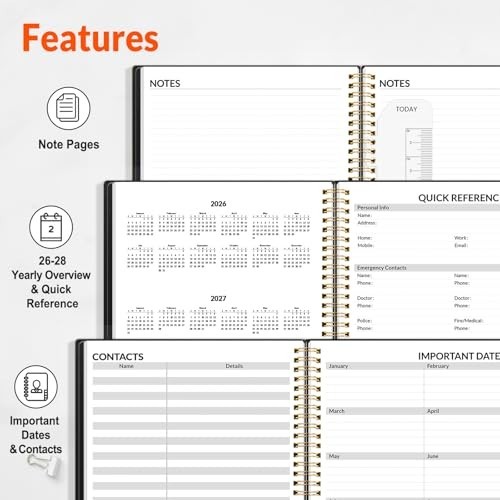 Appointment Book 2026-2027 Quarter-Hourly Weekly Monthly Academic Planner