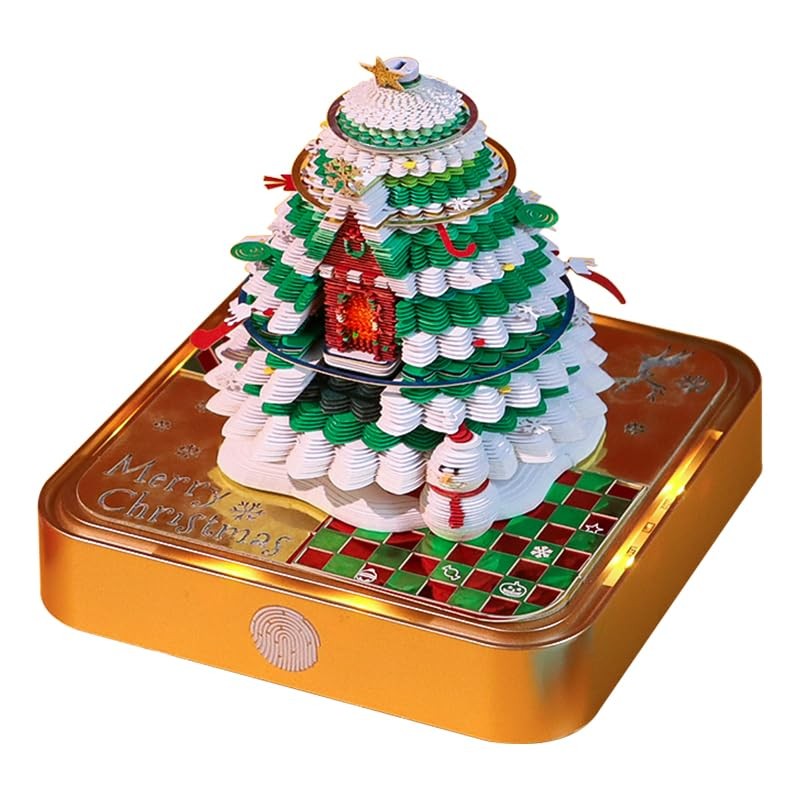 JimZePong 3D Calendar 2026 with Memo Pad Notepad, Colorful Christmas