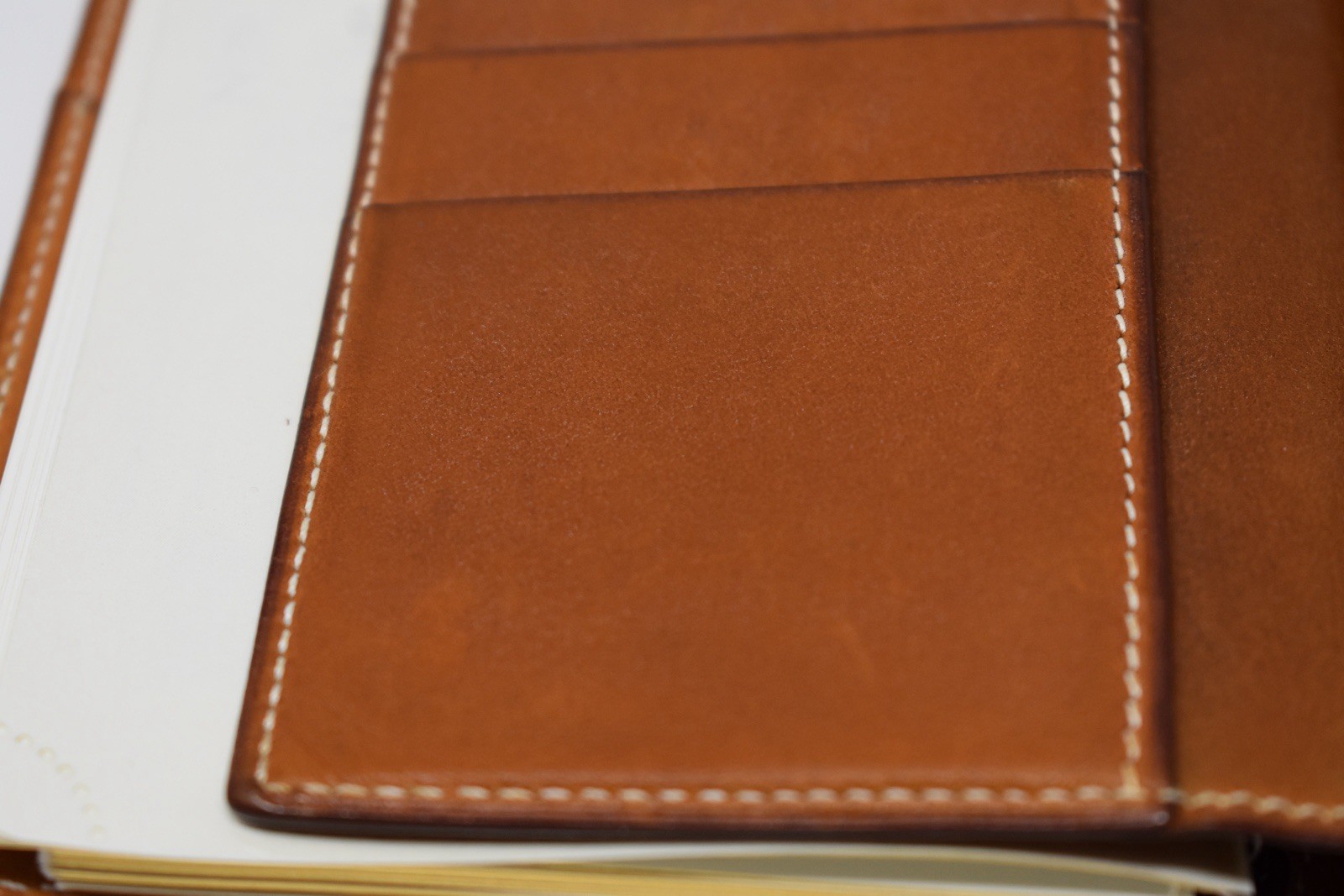 Hermes Vintage Tan/Brown Leather 7 Slot Bifold Notebook/Agenda/Wallet/Holder