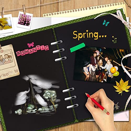 Planner Inserts 6 Rings Planner Refills Set, 60 Sheet To Do A5 Black Blank