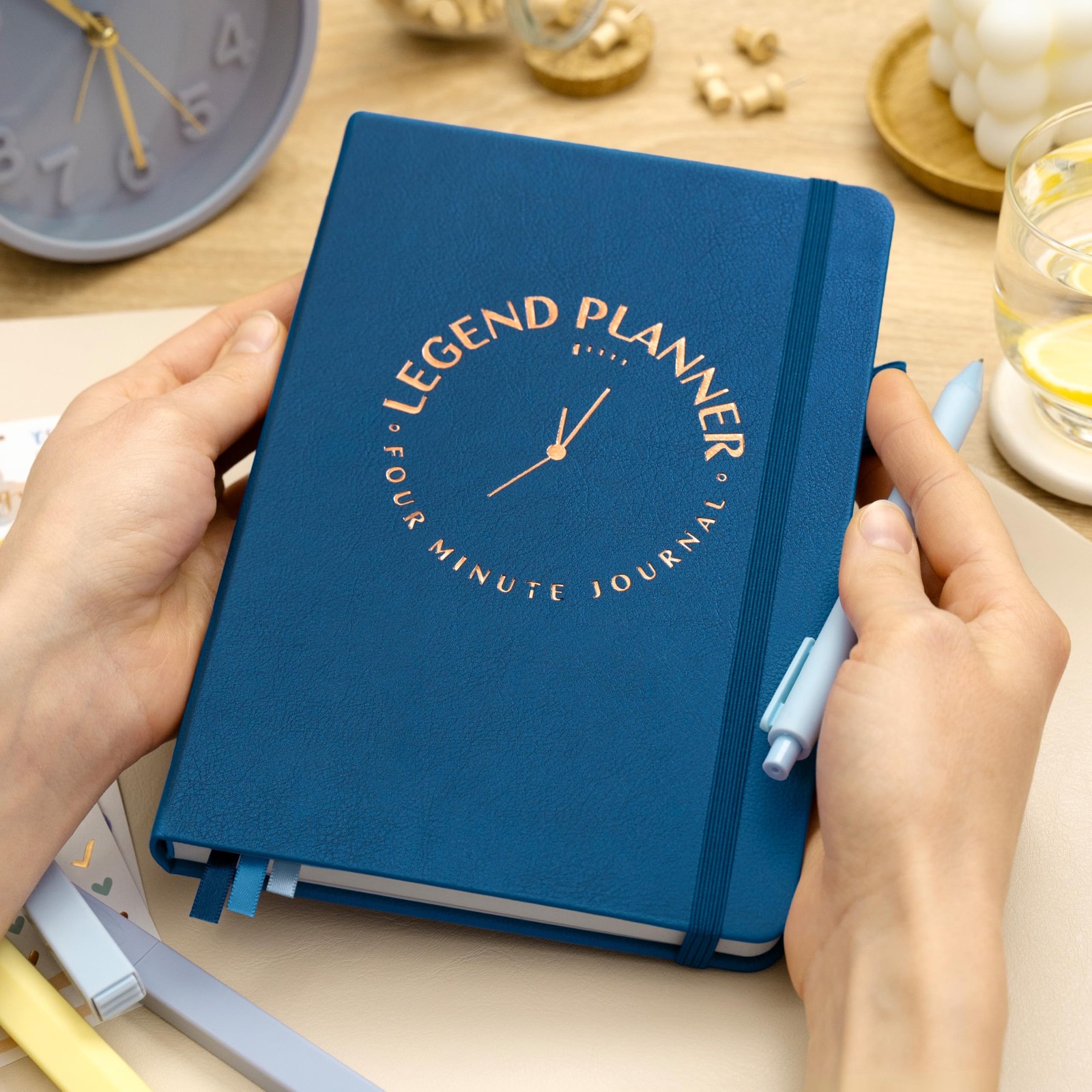 Legend Four-Minute Journal with Prompts & Habit A5 (5.8″ x 8.3″), Mystic Blue