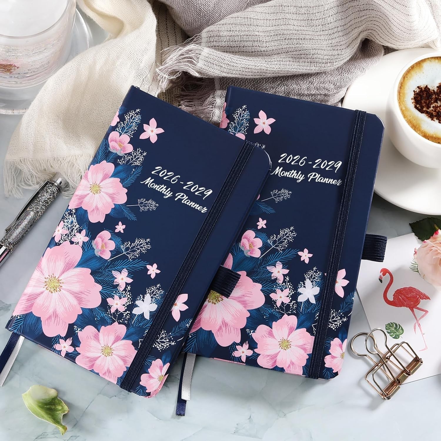 Portable 3- Monthly Planner – 6.3″ x 3.8″ with Paper, 61 Notes