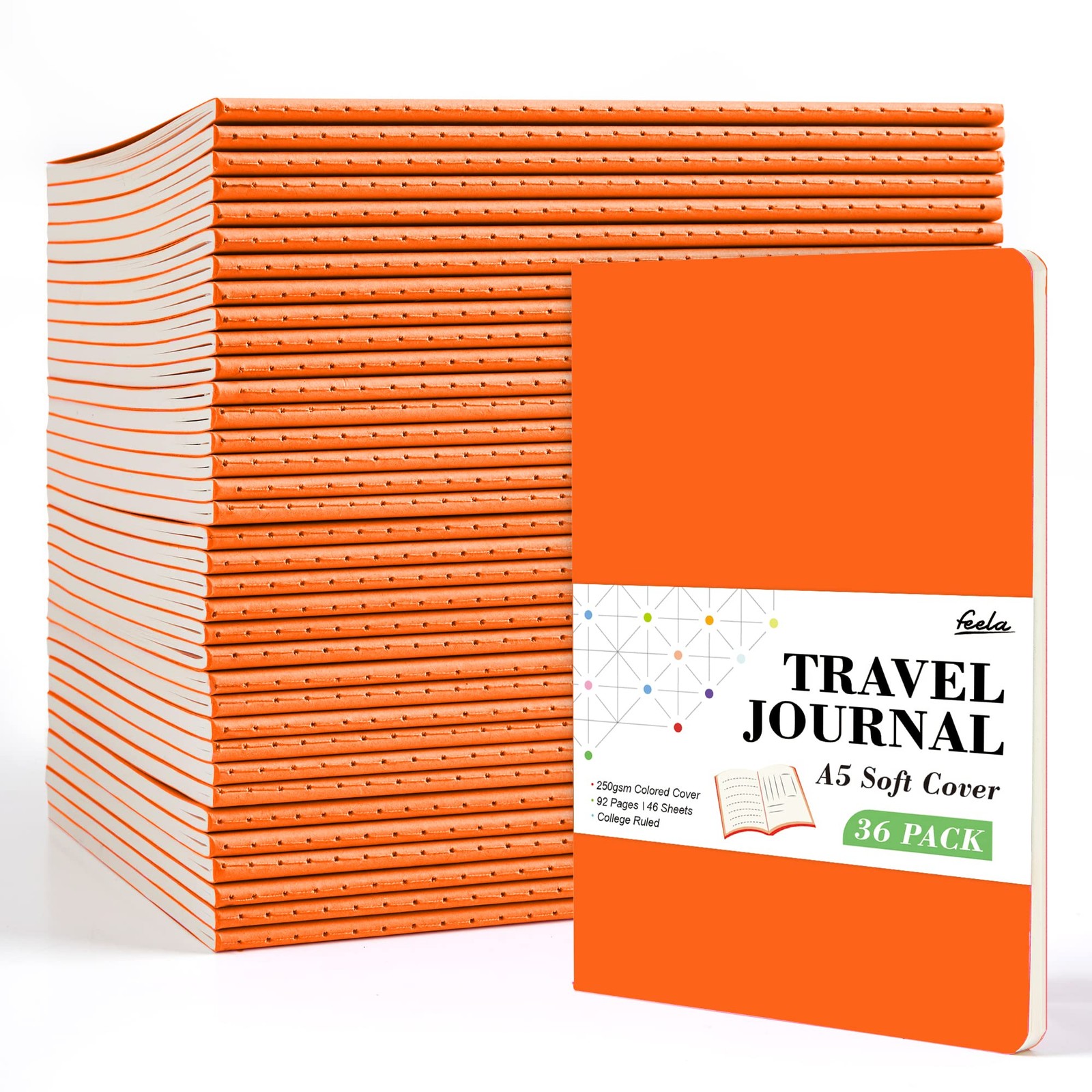 36 Pack Soft Cover Journal Bulk, Lined Blank Travel Journal for Women Men Wri…