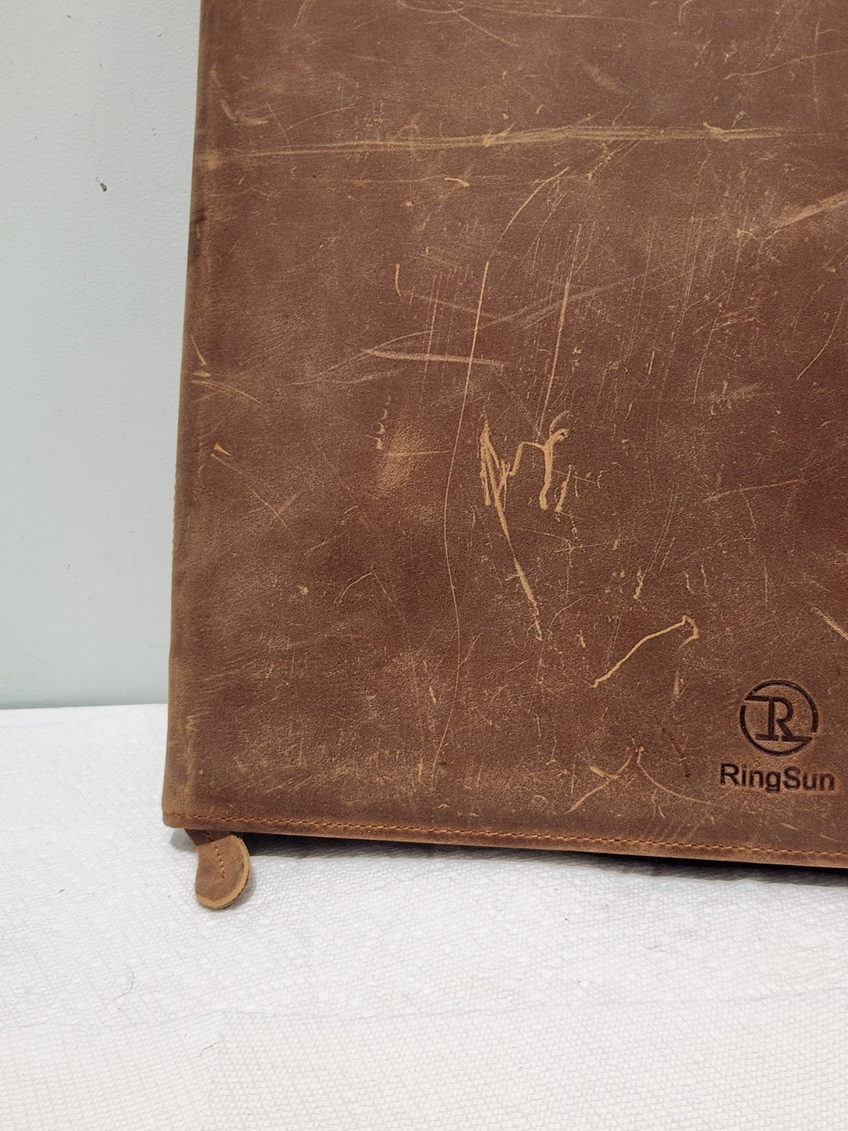 Ringsun Leather Portfolio Organizer with Zipper Padfolio