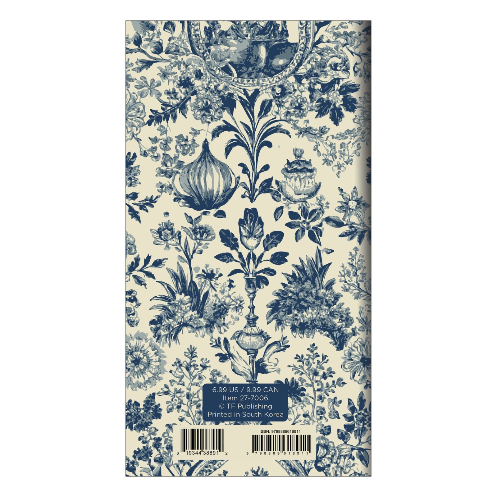 2027-2028 Blue Toile Small Monthly Pocket Planner