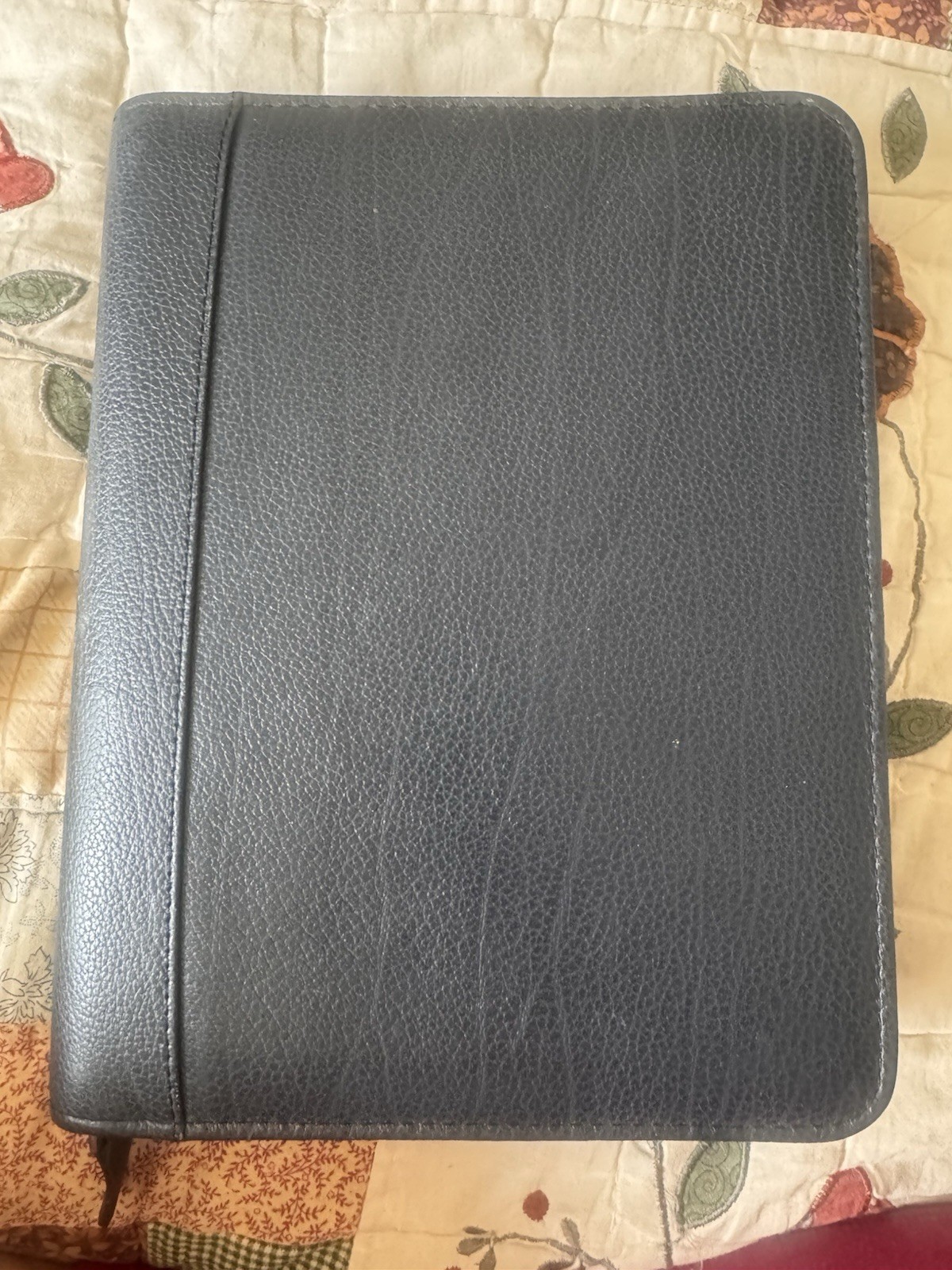 Vtg Franklin Covey Planner 7 Ring Top Grain Verona Leather Blue 1996-97 Bundle