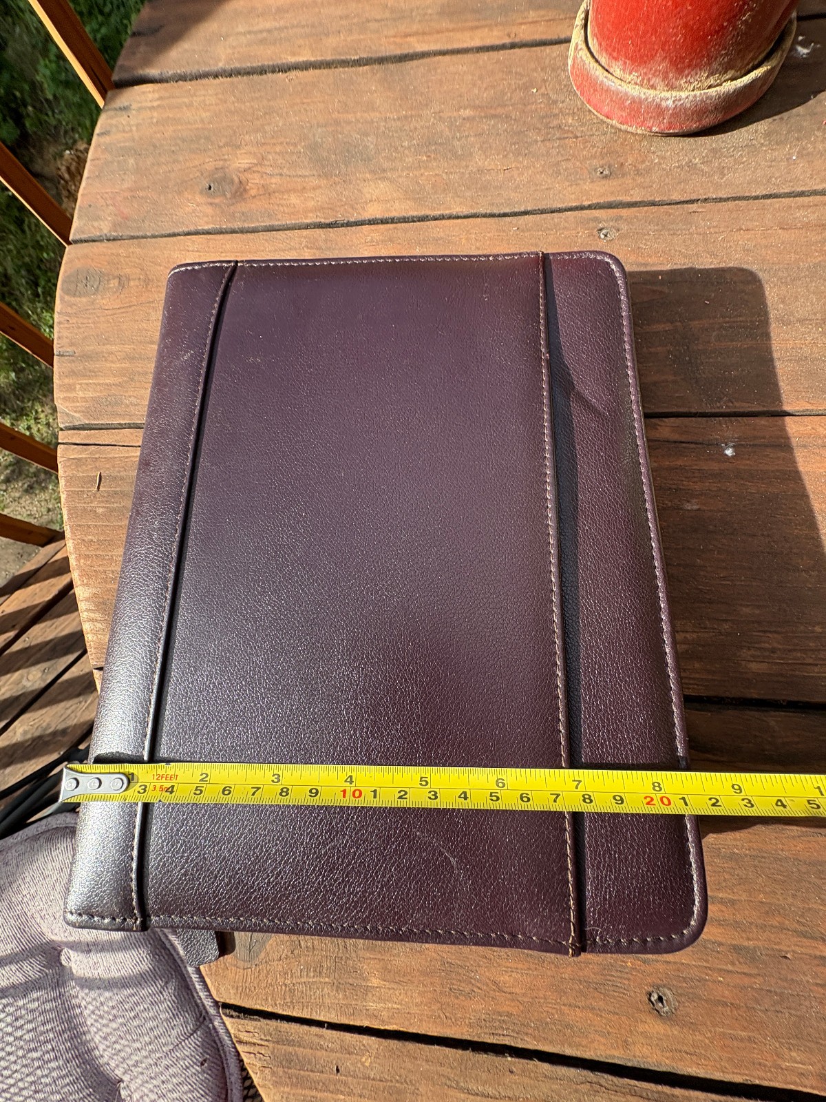 Franklin Covey Leather Planner 8″x10″ Leather Burgundy Zip 7 Ring Binder