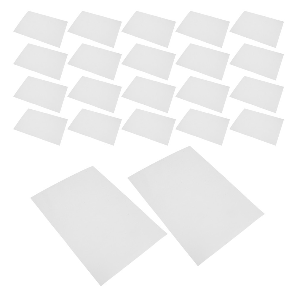 100Pcs Blank White Sticker Album Inserts with Smooth Writing and Reusable Pages
