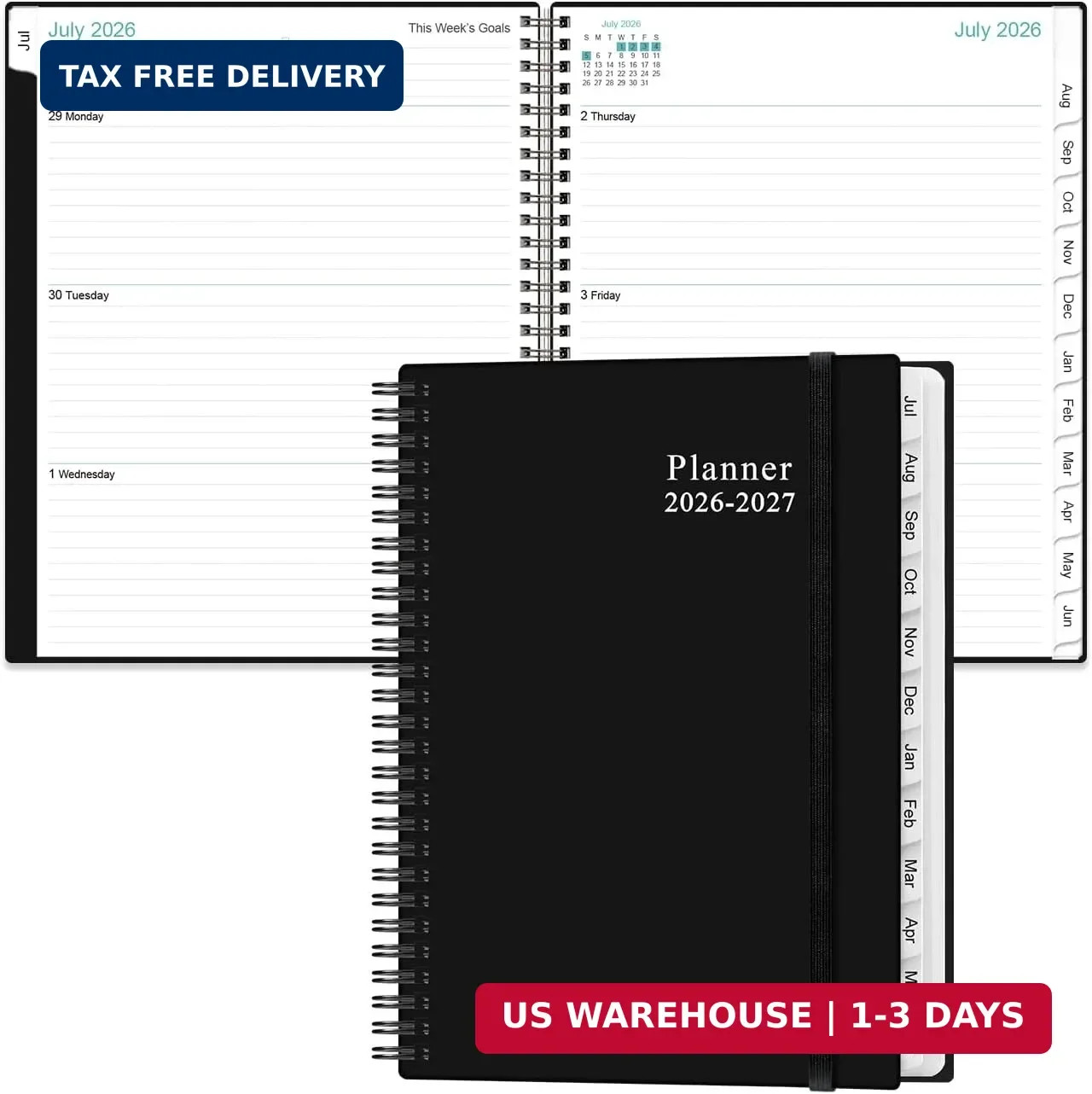 2026-2027 Planner – Planner 2026-2027 from July 2026 – June 2027, Weekly & Month