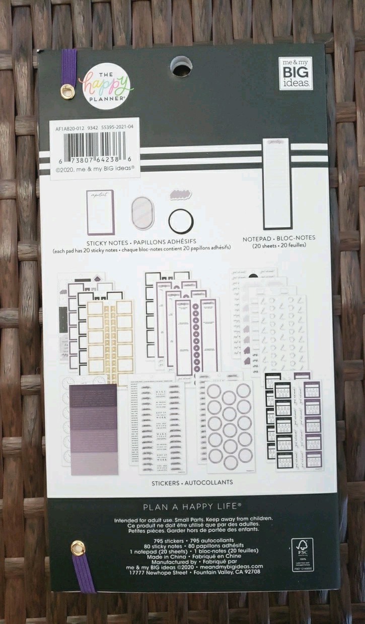 The Happy Planner Girl With Goals Accessory Book ~ You Got This Theme ~ 895 pcs