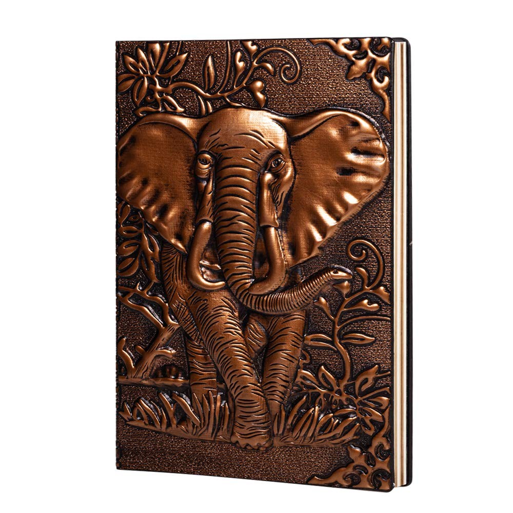 molshine A5 (5.5″ x 8.3″) Embossed x 8.3″), Elephant(RedBronze)