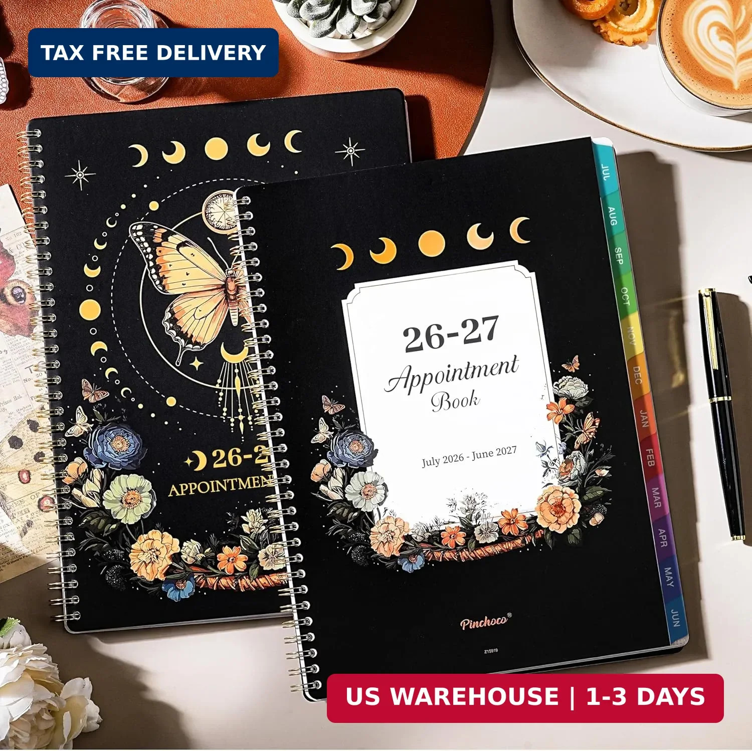 Appointment Book Planner 2026-2027 Daily Hourly 30-Min 9×11 Tabs Pocket
