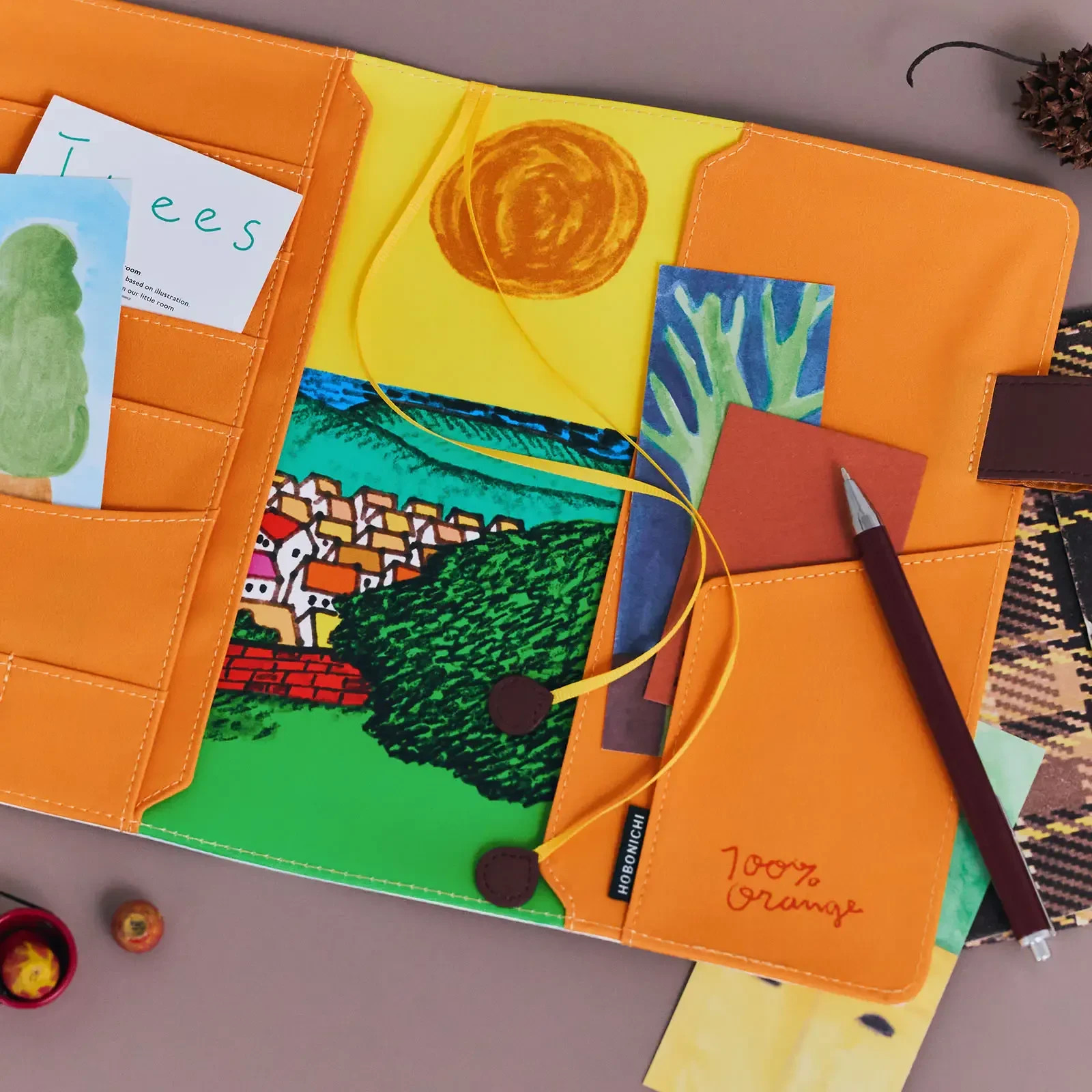Hobonichi Techo 100%ORANGE Squirrel Theme 2026 A5 Cousin Planner Cover Japan NEW