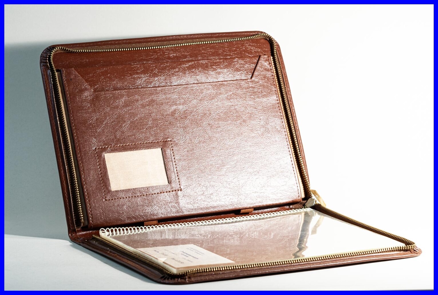 1983 DDR Solid Leather Goods Din A4 Faux Leather Document Folder, Unused