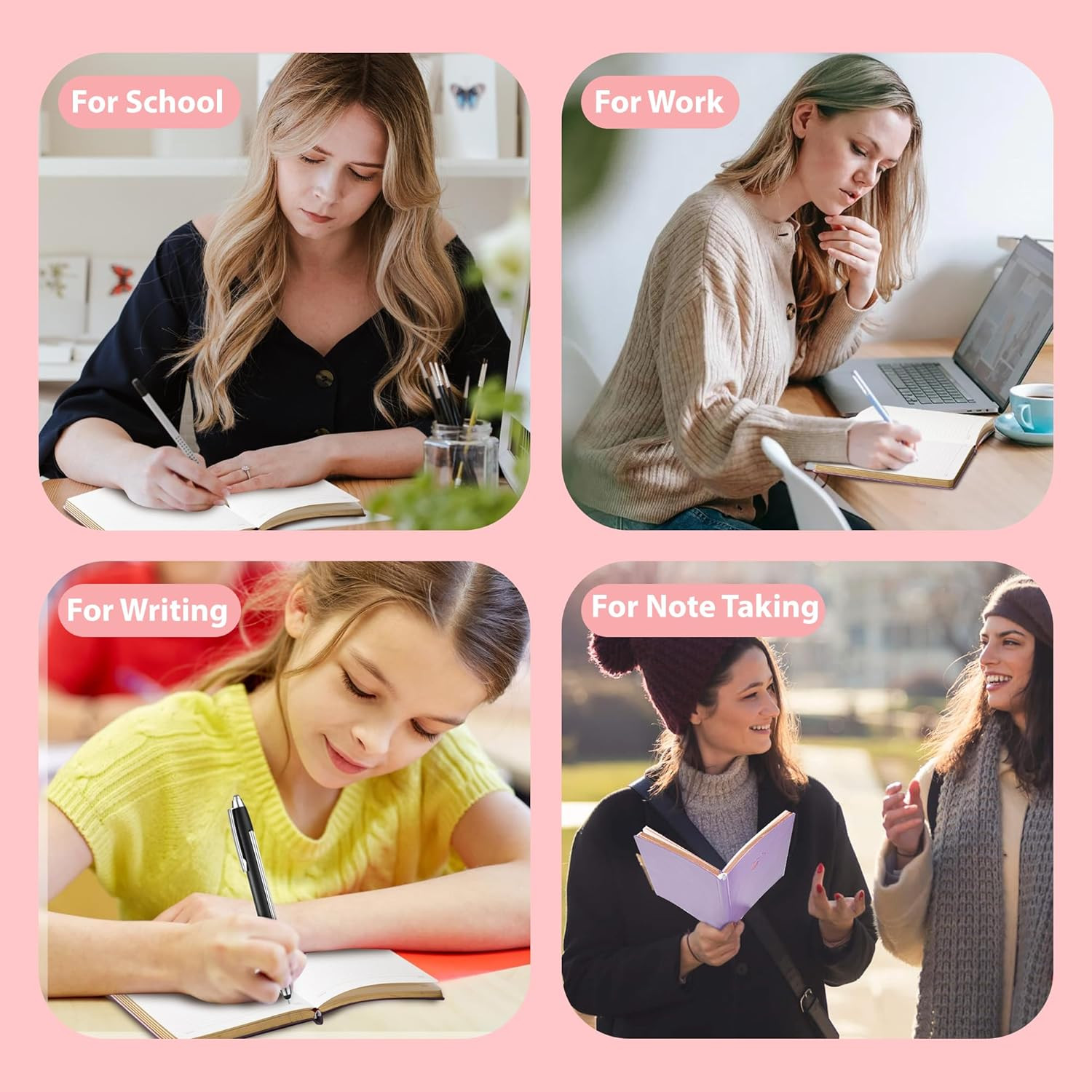 Lined Journal Notebook for Women and Girls 256 Pages Cute Diary with Heart-Shape