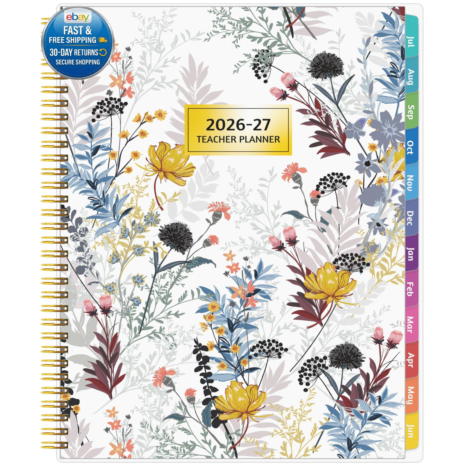 Teacher Planner 2026-2027, JUL. 2026 – JUN. 2027, Lesson 8.6″ x 11″
