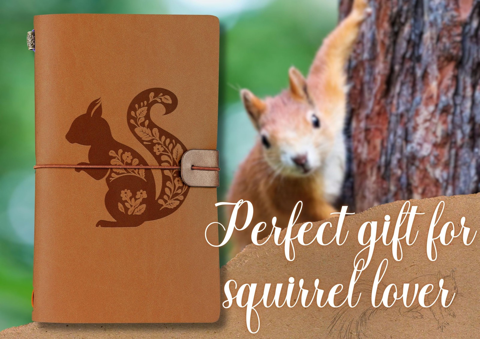 InnoBeta Squirrel Gifts for Women/Men, Lover, Warm Brown