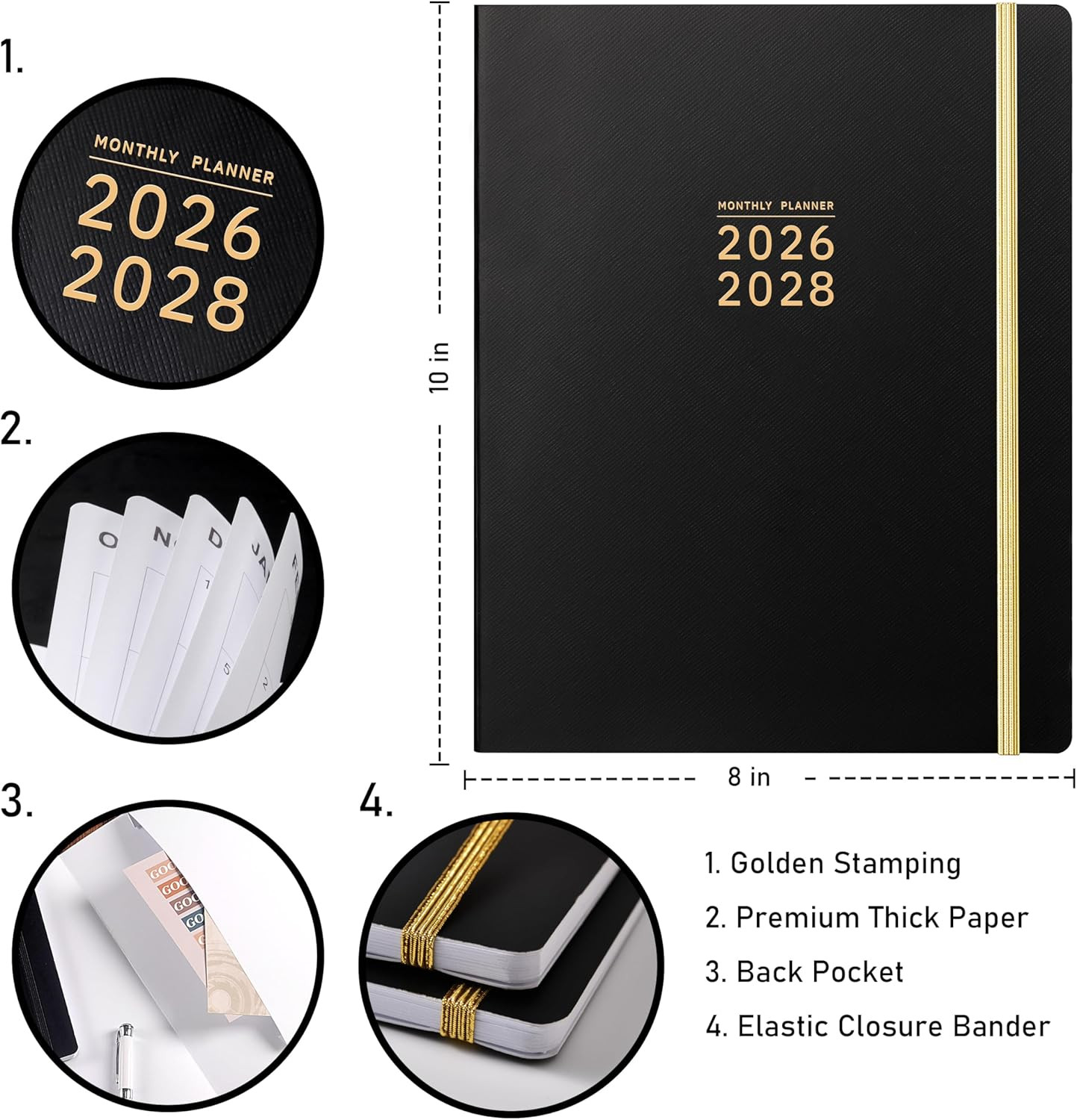 2026-2028 Monthly Planner – 3 Year Monthly Planner 2026-2028, Jan.2026 – Dec.202