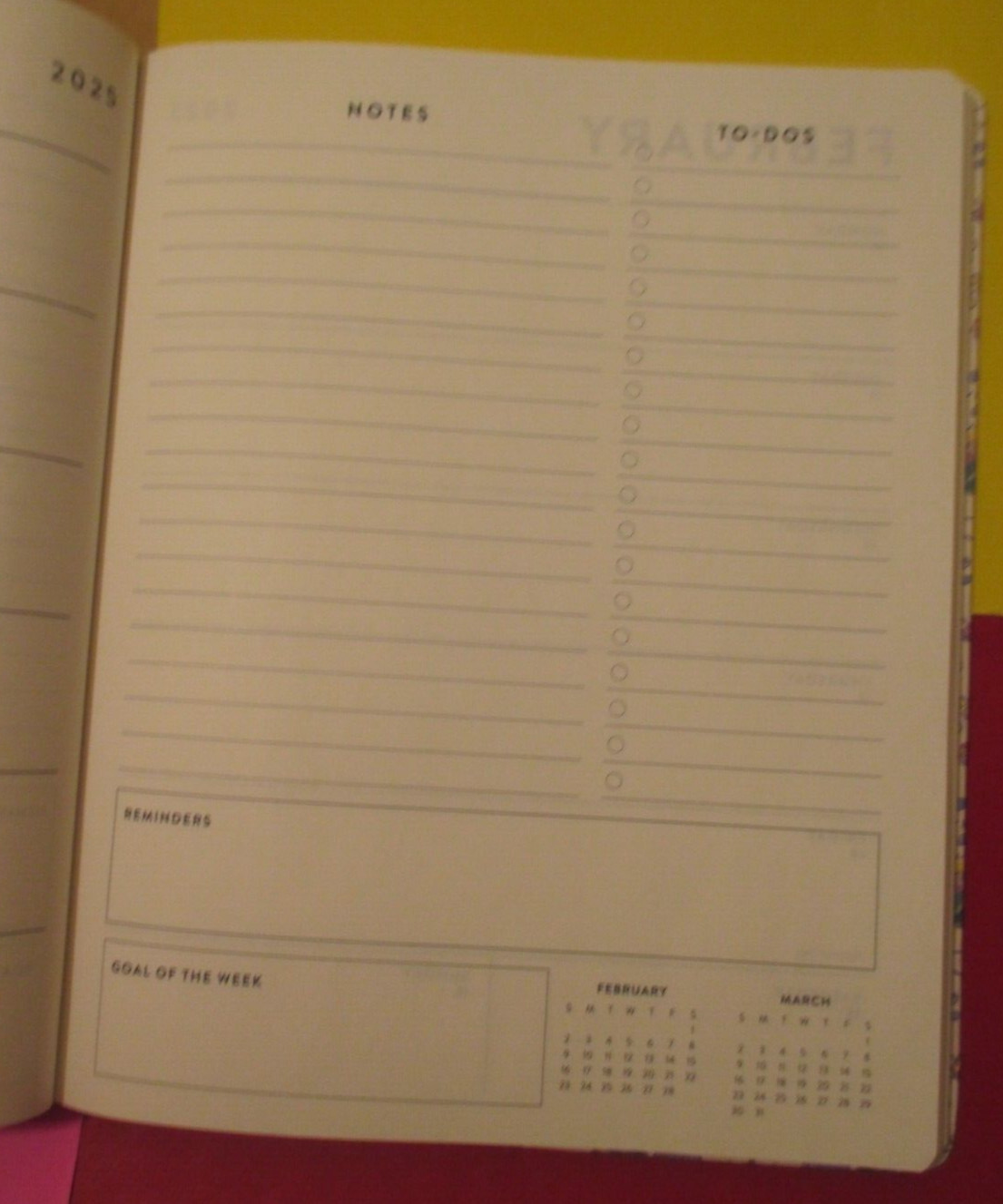 2025 Jan – Dec Weekly & Monthly NOTEs To DO 10X8″ PLANNER – PINK FLOWERs ECCOLO
