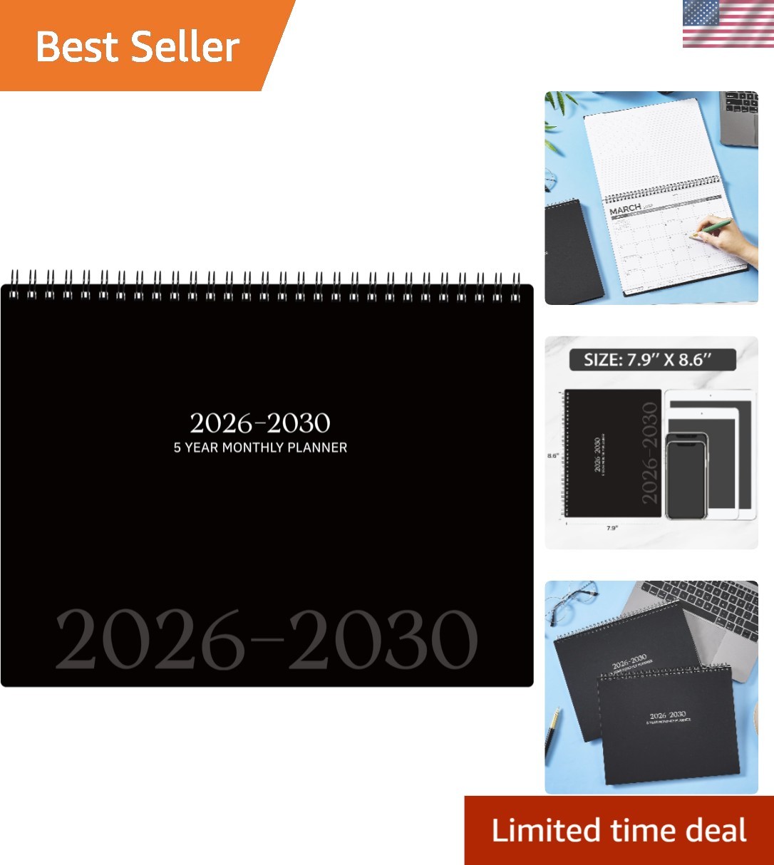 2026-2030 Monthly Planner – 60 of Organizing Power with Waterproof Cover