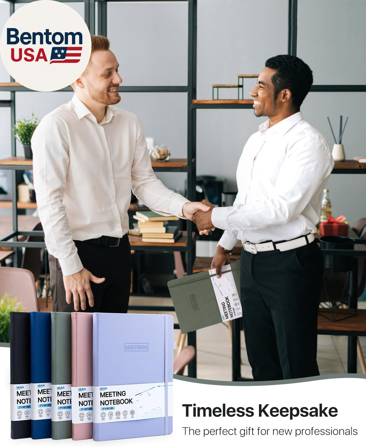 Meeting Notebook for Work, Work Planner Notebook with Action Items, B5 Size Proj