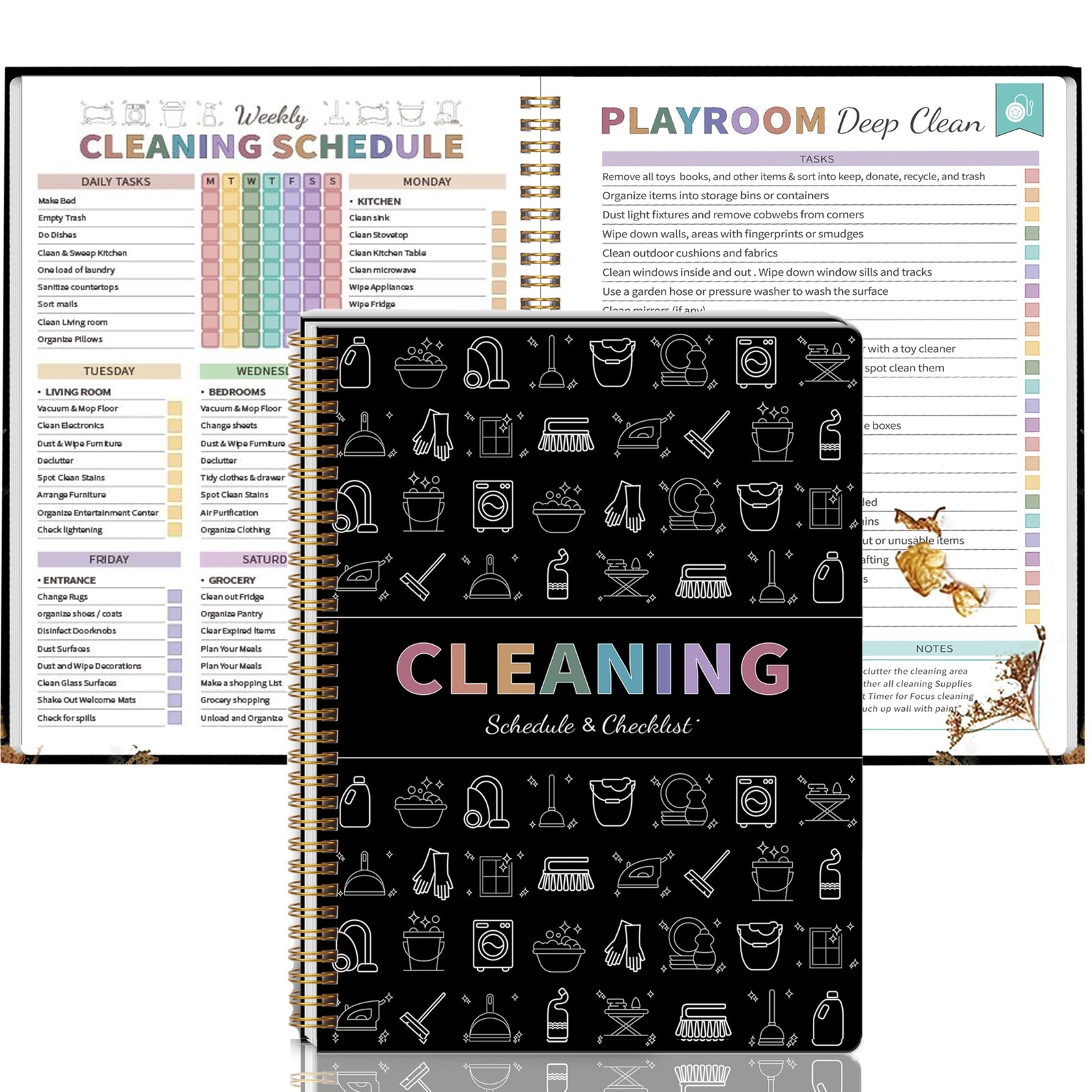 Adhd Cleaning Planner for Adults Women, Cleaning Schedule and Checklist Organ…