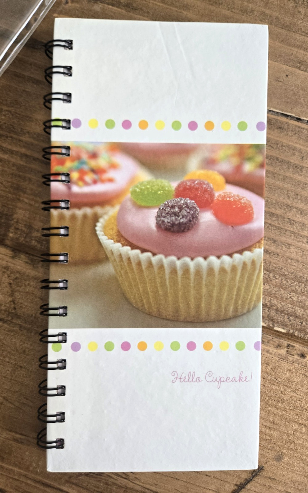 Studio 18 Spiral Hardcover Journal Notepad Lined Paper Hello Cupcake! 8.5 x 4″