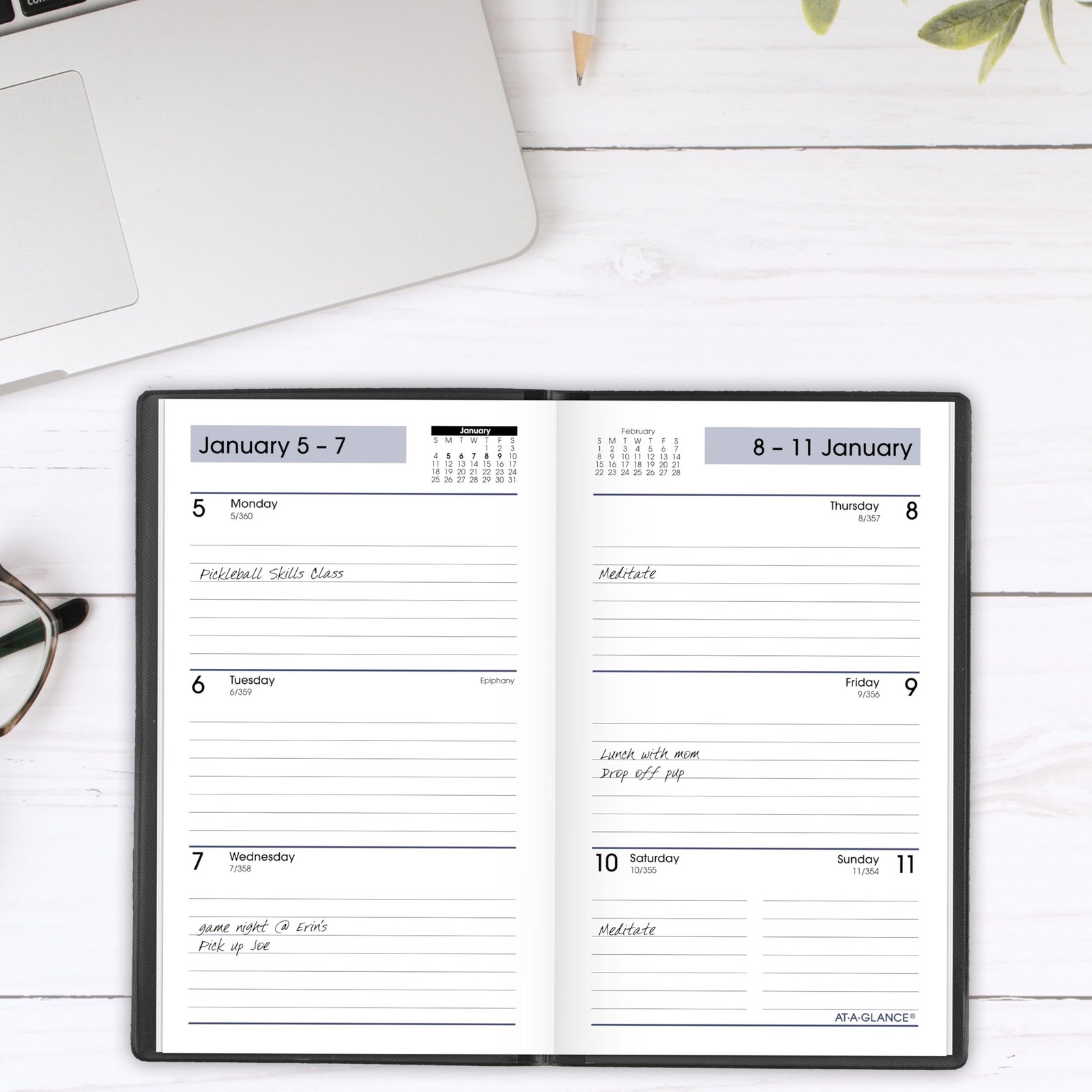 2026 Planner, Weekly, 3-1/2″ x 6″, Pocket Size, Open Scheduling, DayMinder, B…