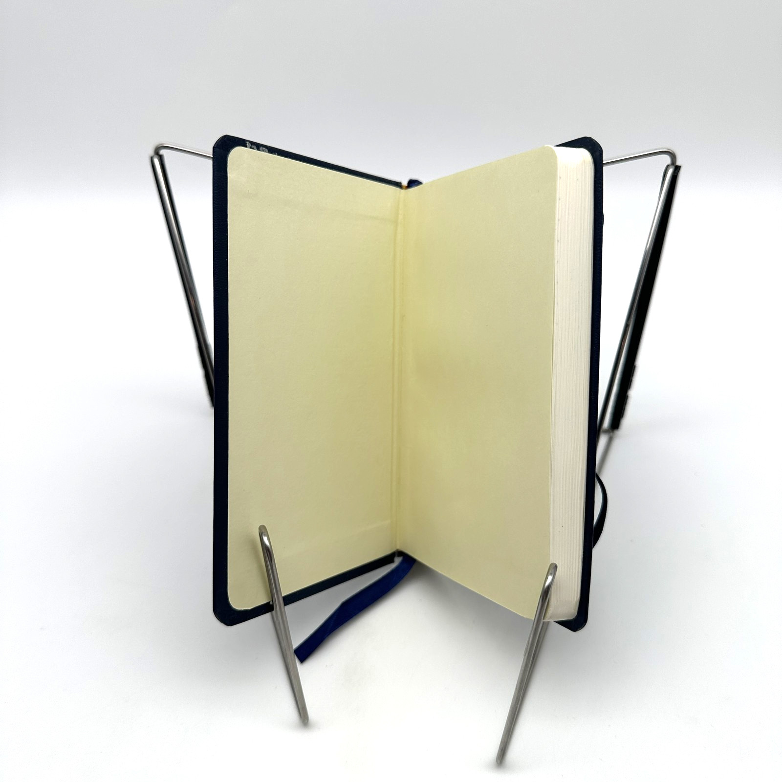 TOP FLIGHT Navy Blue Dot Grid Notebook Journal Hardcover Elastic Closure Ribbon