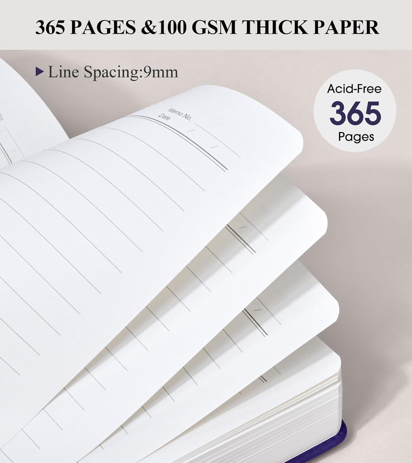 365 Page Thick Lined Journal Notebook for Men Women, A5 Leather Journals for …
