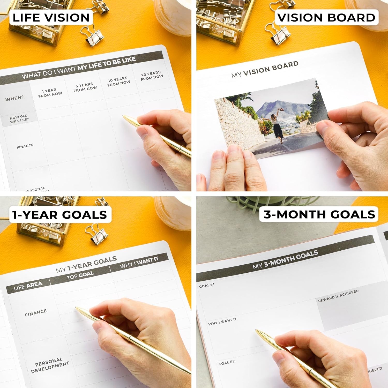 Undated Weekly & Monthly Planner – 8.5×11″ – Rose Gold