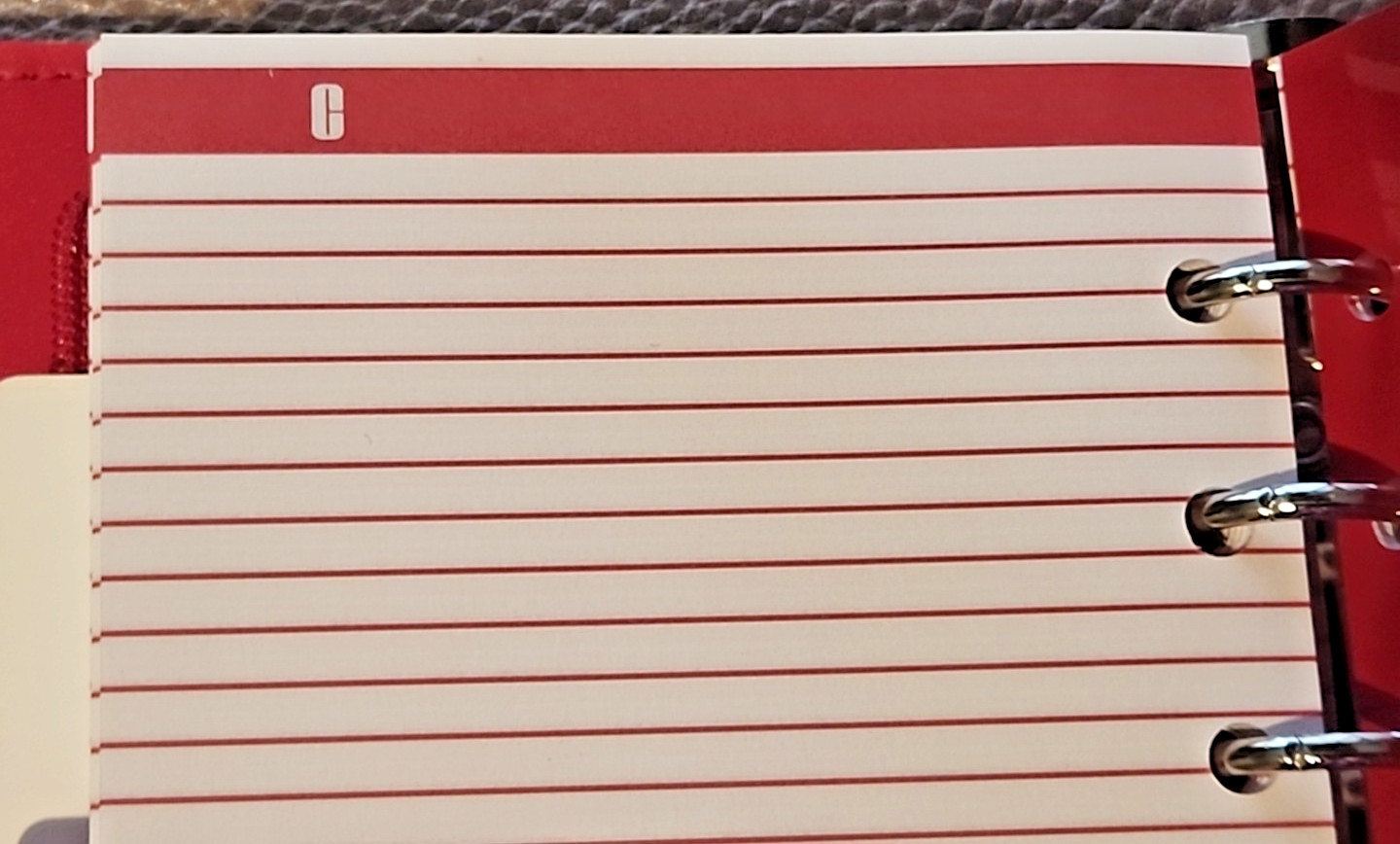Vintage Clinique Planner Address Book Red Leather & Yellow Felt 5.5 x 7.75
