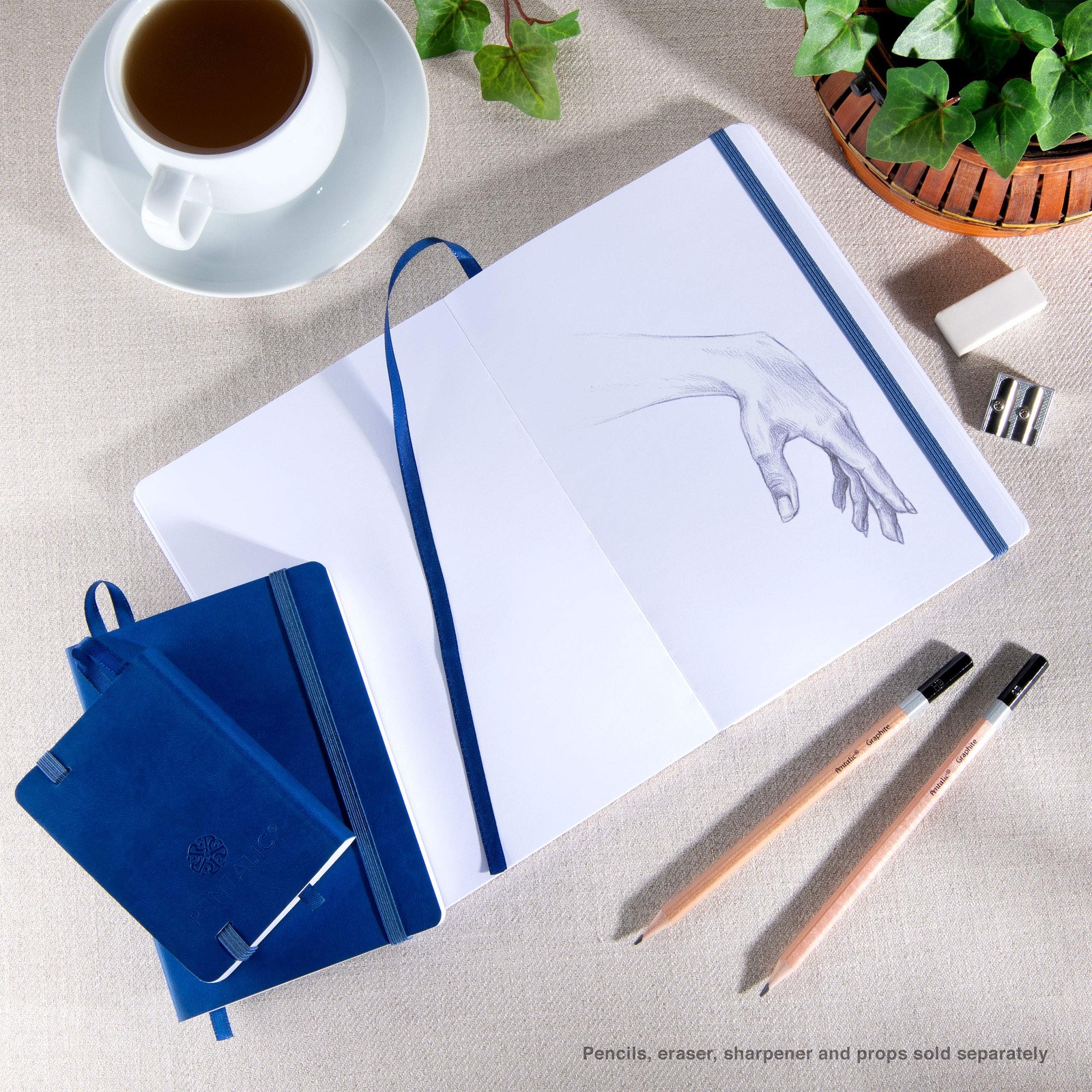 Pentalic 6″ x 8″ Pocket Sketchbook 6-inch x 8-inch, Royal Blue, Blue