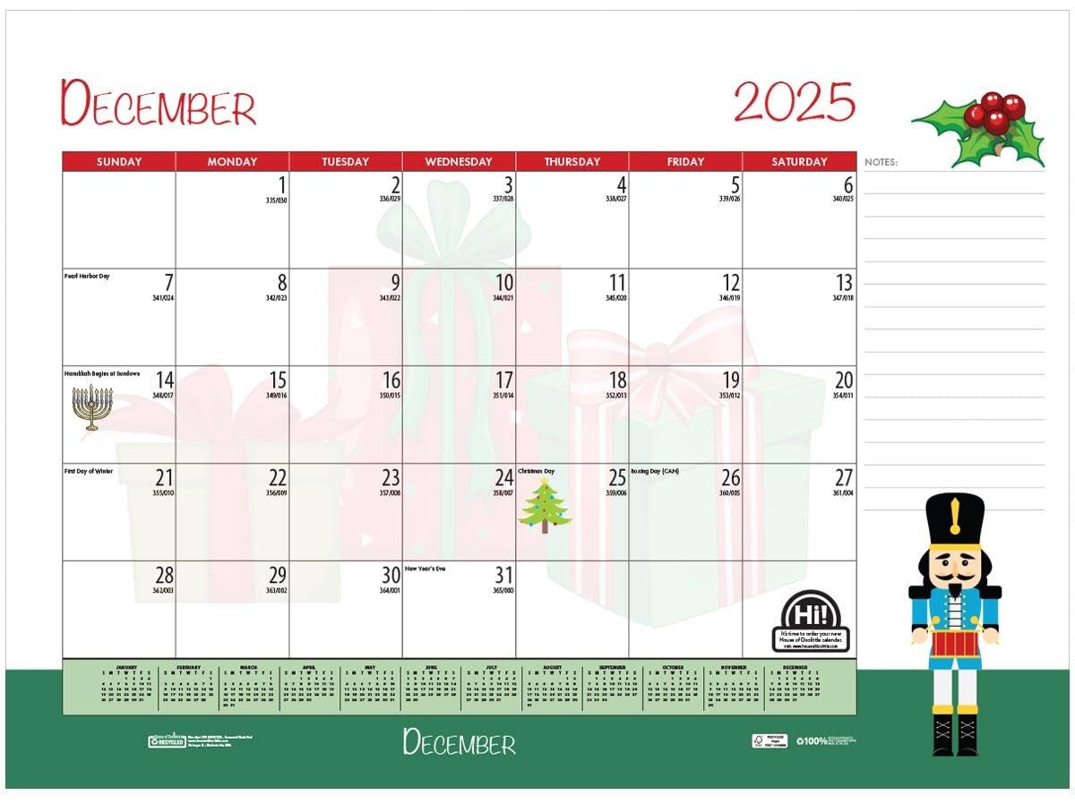 2025-2026 House of Doolittle Seasonal/Holiday 22″ x 17″ Academic Multicolored